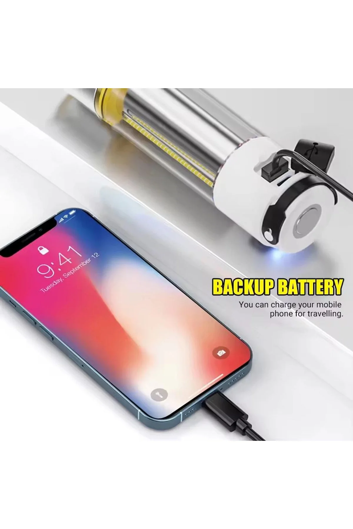 1000 Lümen Güçlü Aydınlatmaya Sahip Gold Gp-222 İle Kamp Gecelerini Aydınlatın Hem El Feneri Hem De - Just Cheap Store Görsel 2