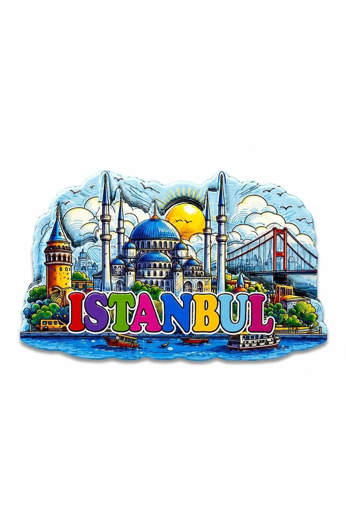 İstanbul Temalı Silikon Buzdolapı Süsü Magnet Alk5374