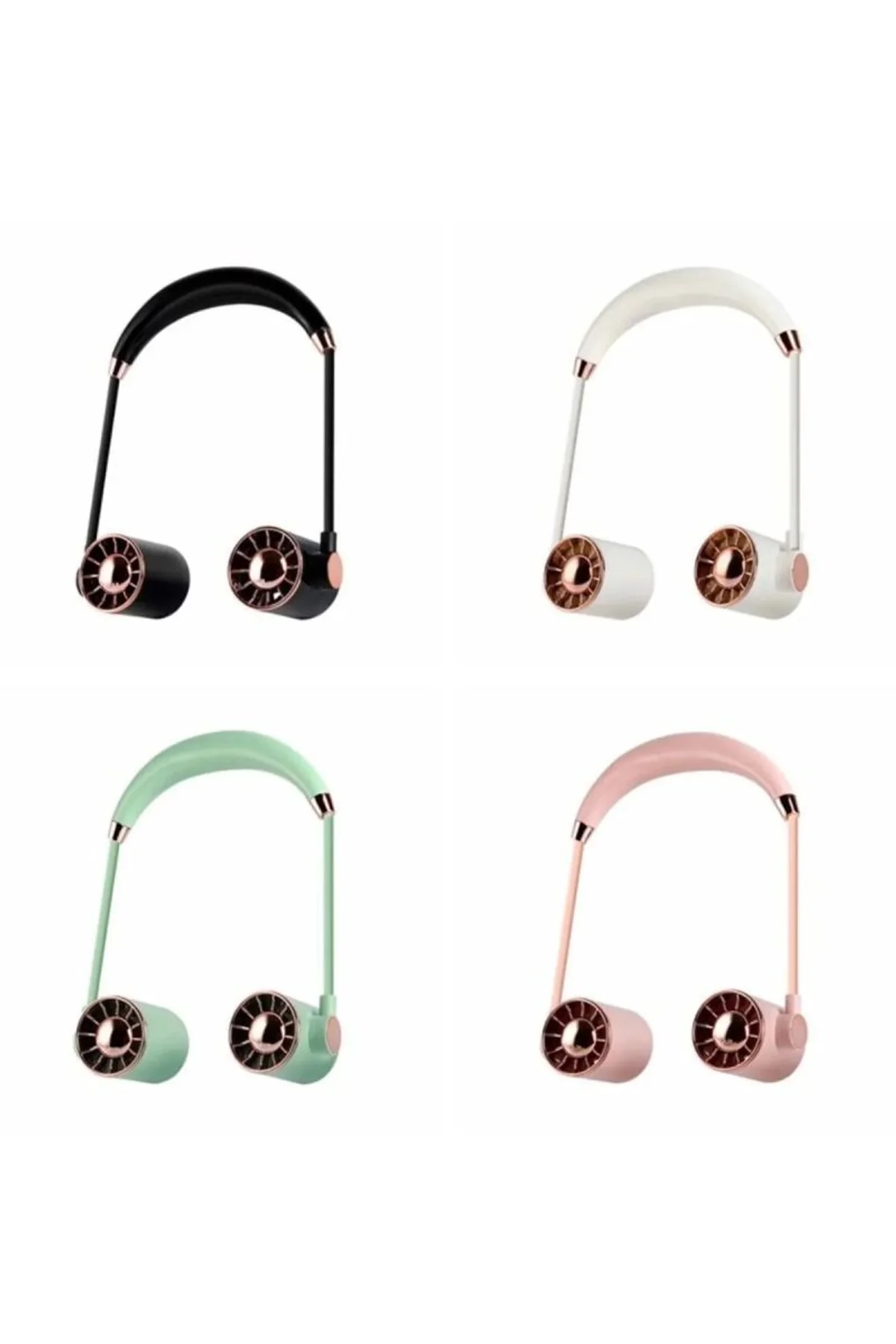 Boyunluk Fan Hava Soğutucu Vantilatör Boyuna Asmalı Şarjlı 3 Kademeli Mini Klima Siyah - Just Cheap Store Görsel 2