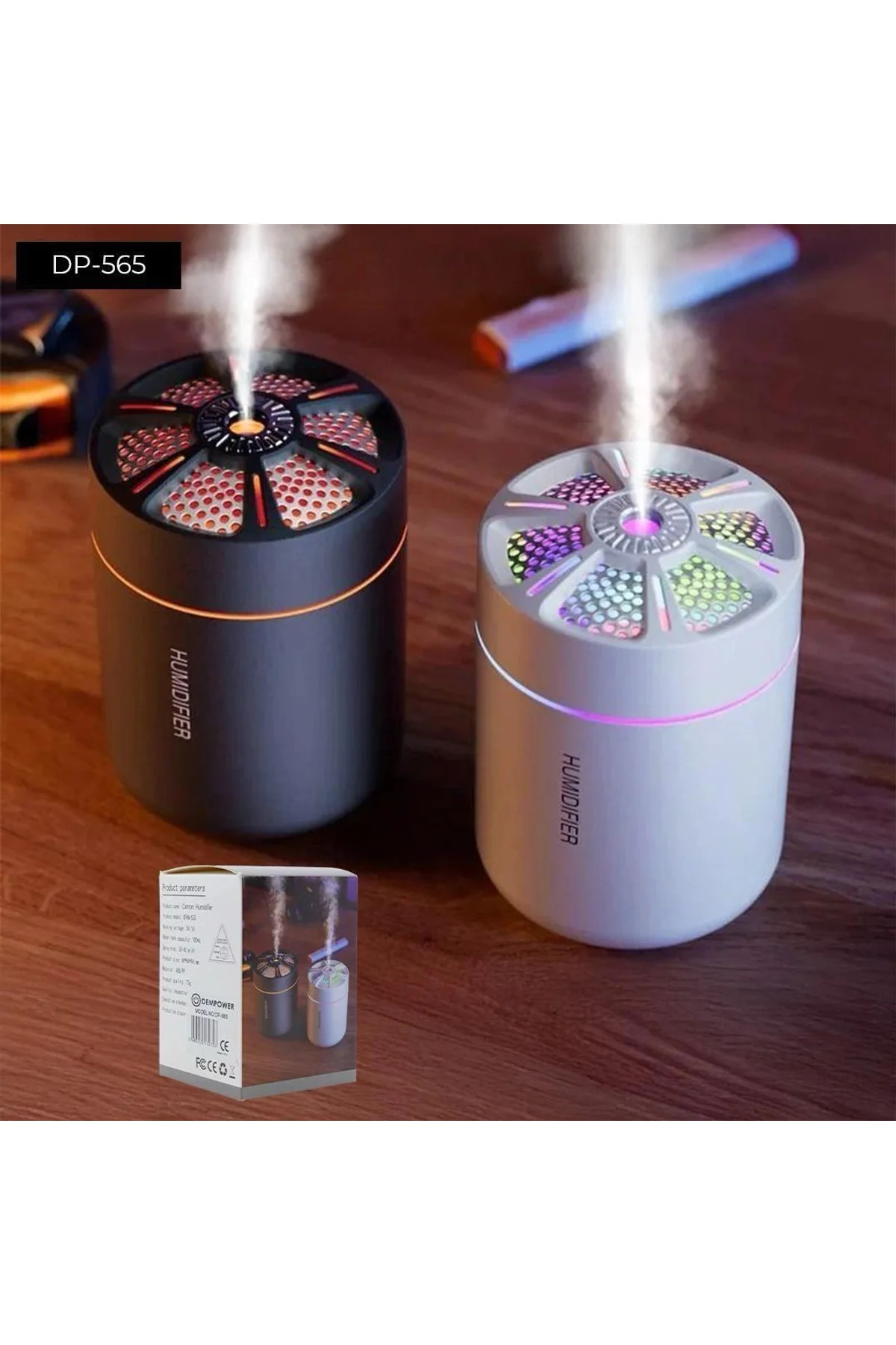 Yuvarlak Petek Tasarımlı Rgb Buhar Makinesi
