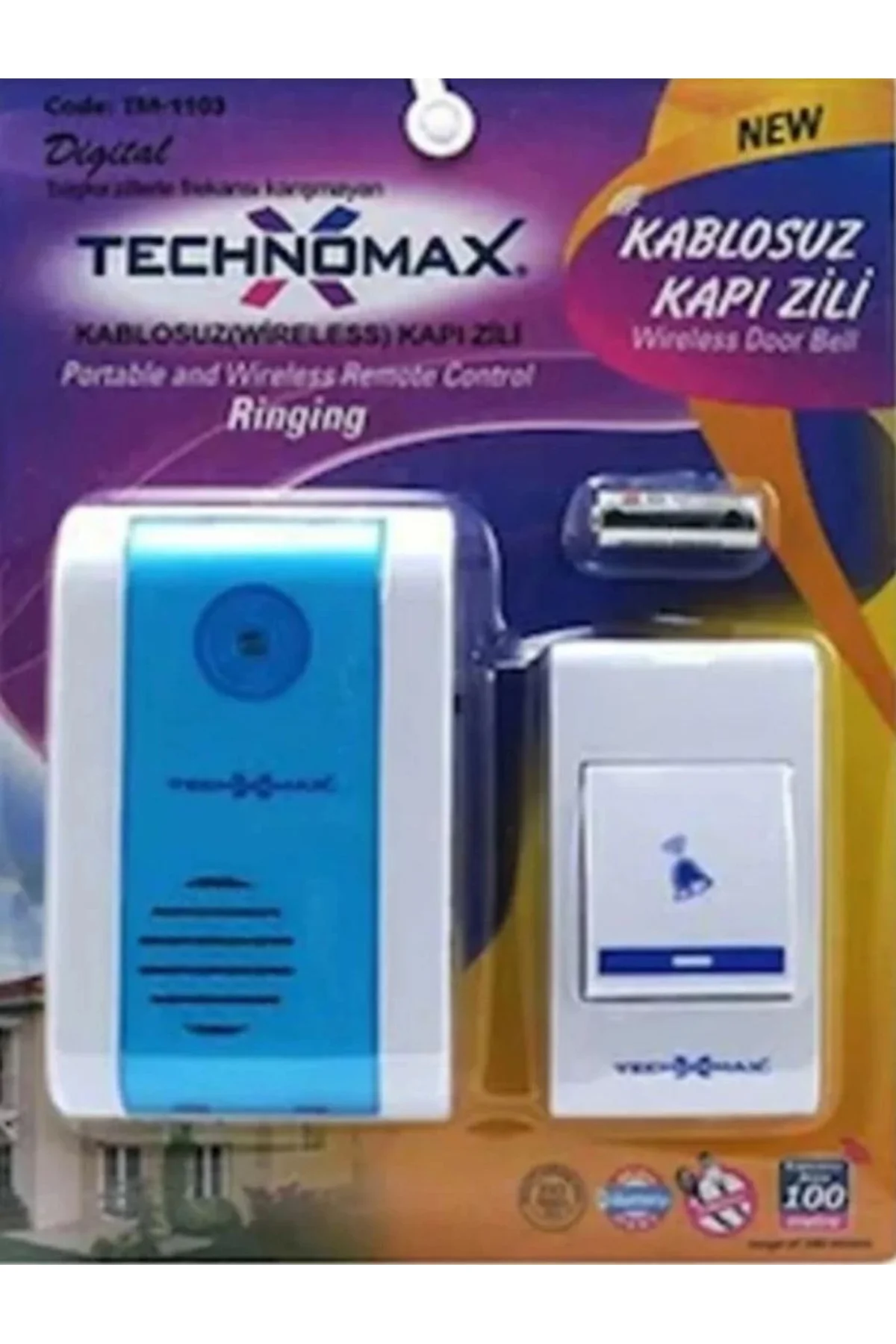 Kablosuz 100 Mt Mesafeli Kapı Zili