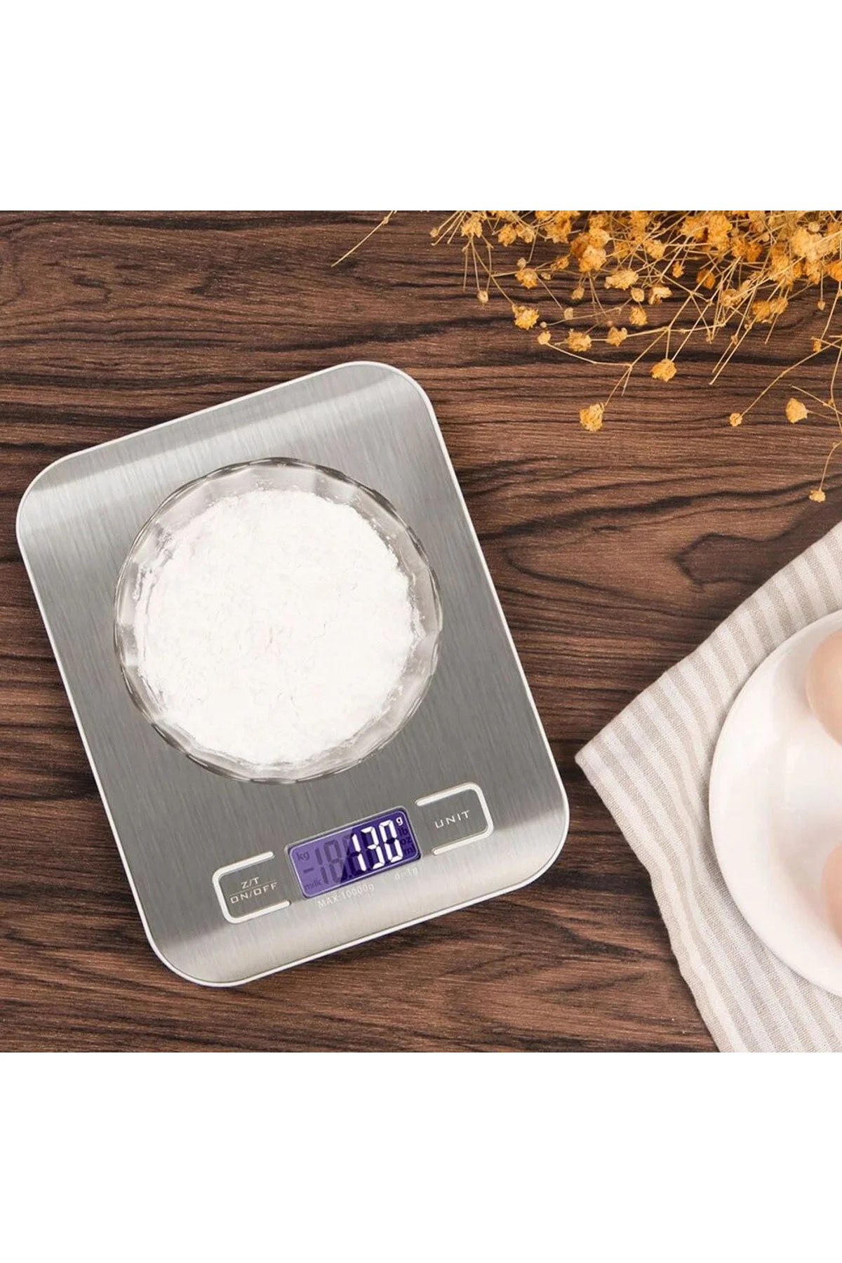 Lüx Dijital Mutfak Terazisi 5 Kg 1 Gr Hassas Paslanmaz Çelik + Pil - Just Cheap Store Görsel 3