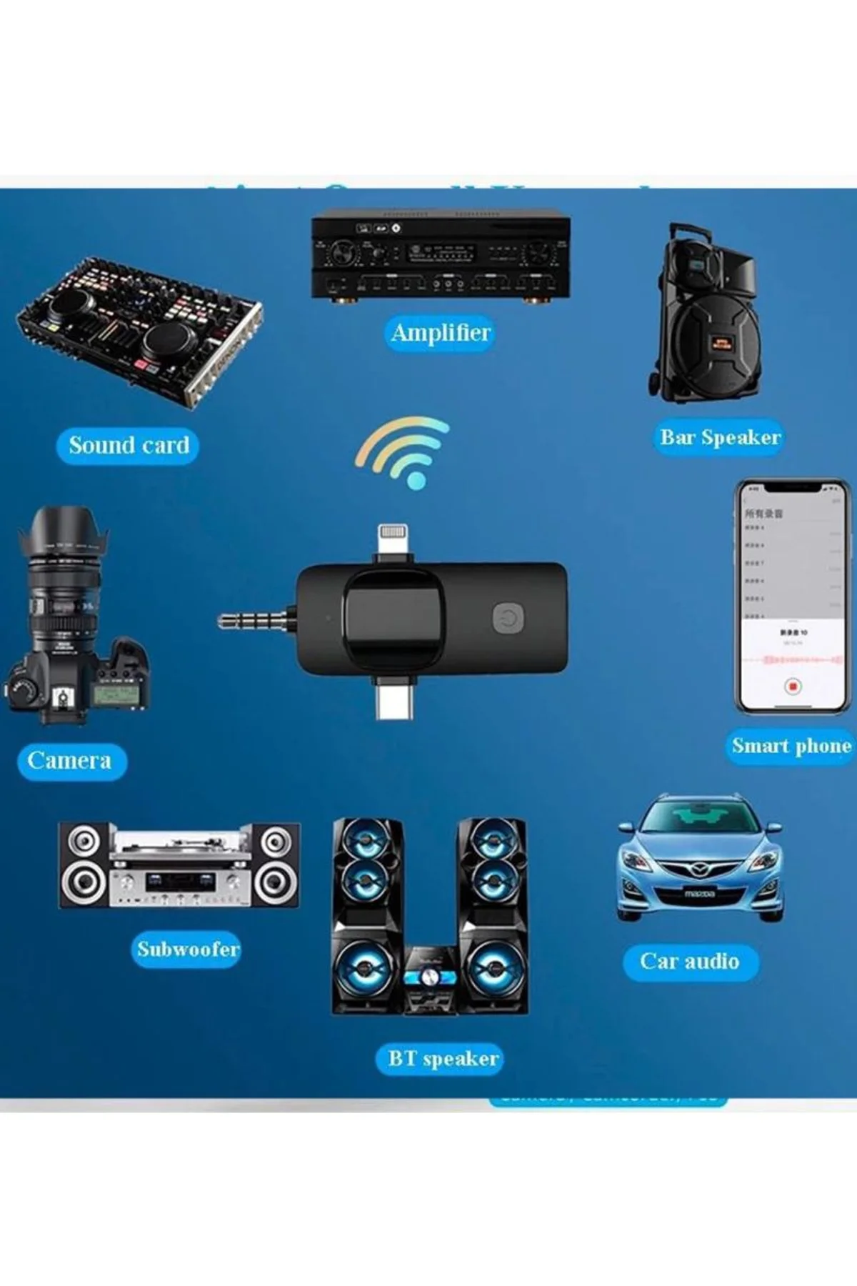 Yüksek Kalite Profesyonel 3 In 1 Kablosuz Taşınabilir Yaka Mikrofonu Youtube Facebook Tiktok - Just Cheap Store Görsel 3