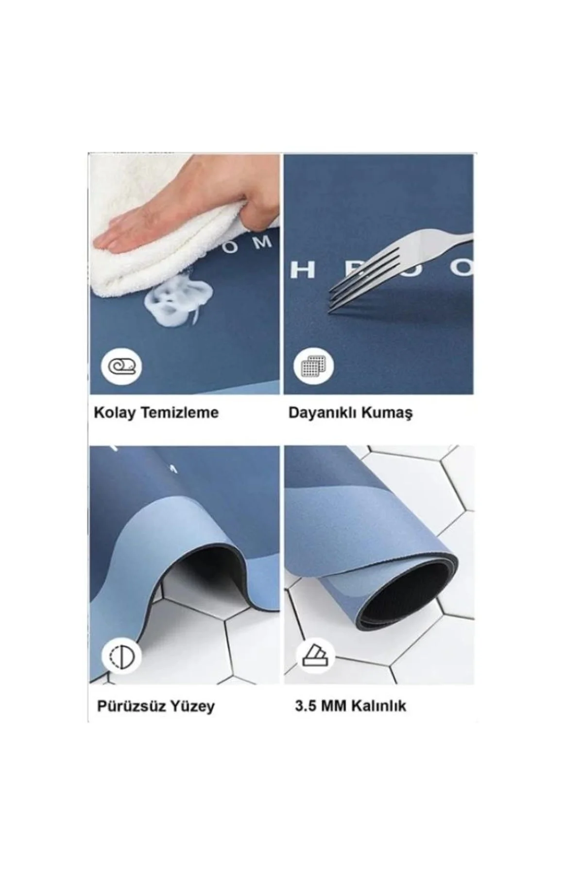 Süper Su Emici Kaymaz Tabanlı Banyo Paspası ( 40x60 )cm - Just Cheap Store Görsel 3