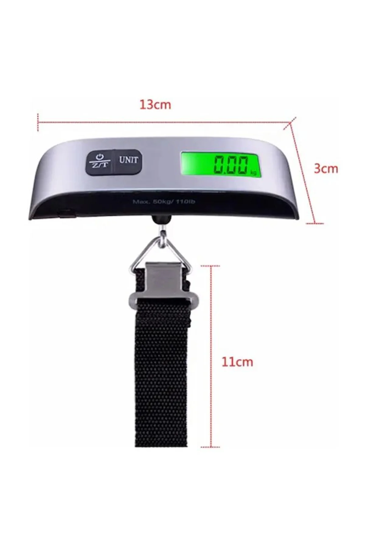 Dijital Işıklı Elektronik Askılı El Bagaj Tartısı Bavul Kantarı Seyahat Çantası 50kg - Just Cheap Store Görsel 3