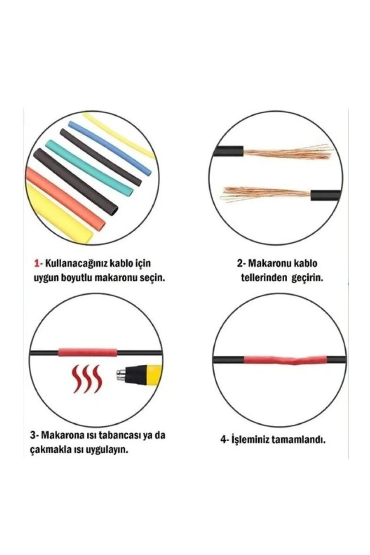 Kablo Koruyucu Makaron Seti 560 Parça - Just Cheap Store Görsel 4