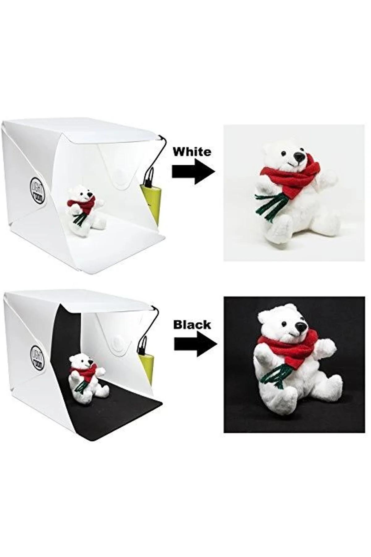 Ürün Çekim Çadırı Mini Fon Fotoğraf Stüdyosu Ledli Işık Perdesi - Just Cheap Store Görsel 2