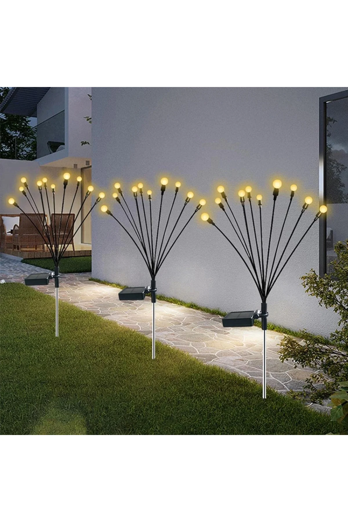 2'li Solar Bahçe Aydınlatması 8 Ledli 2 Modlu Rgb - Just Cheap Store Görsel 2
