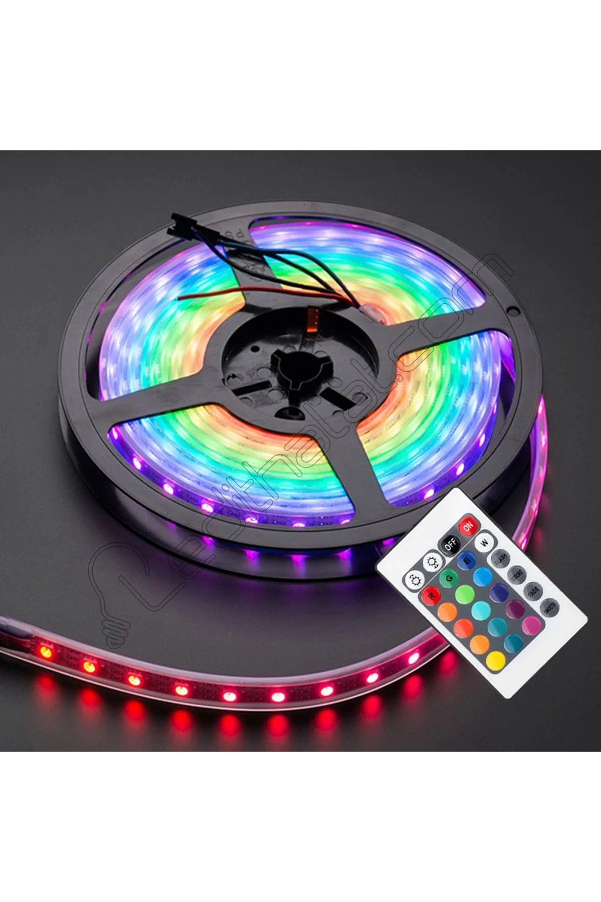 Rgb Şerit 5 Metre 16 Renkli Kumandalı Adaptörlü Çift Taraflı Bant - Just Cheap Store Görsel 4