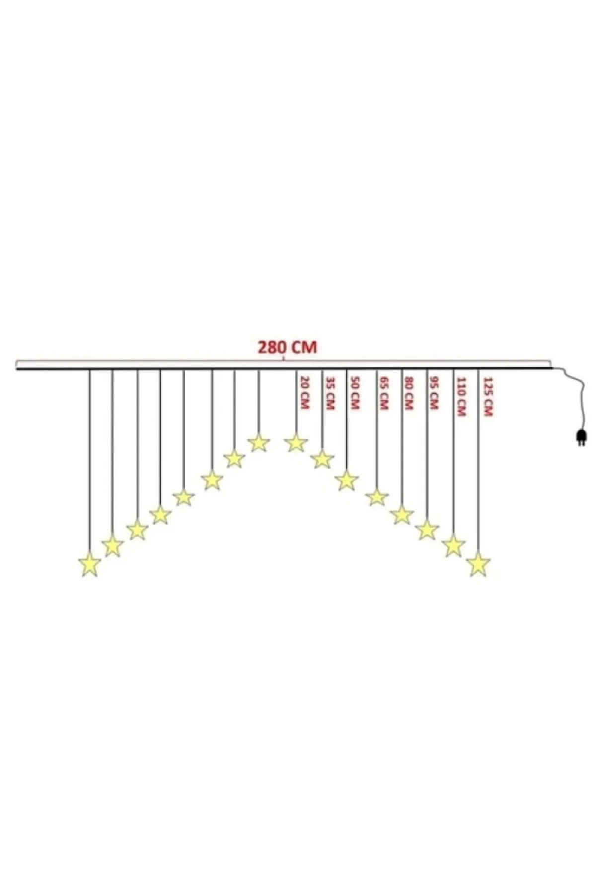 Yıldız Perde Led Çapraz - Just Cheap Store Görsel 5