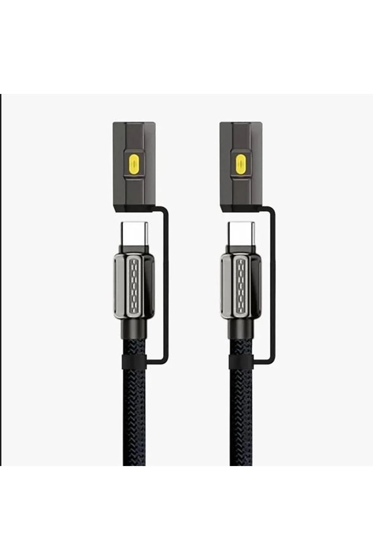 Led Fener Ve Alevsiz Çakmak Fonksiyonlu Type-c Şarj Ve Data Kablosu 120 Cm Siyah - Just Cheap Store Görsel 2