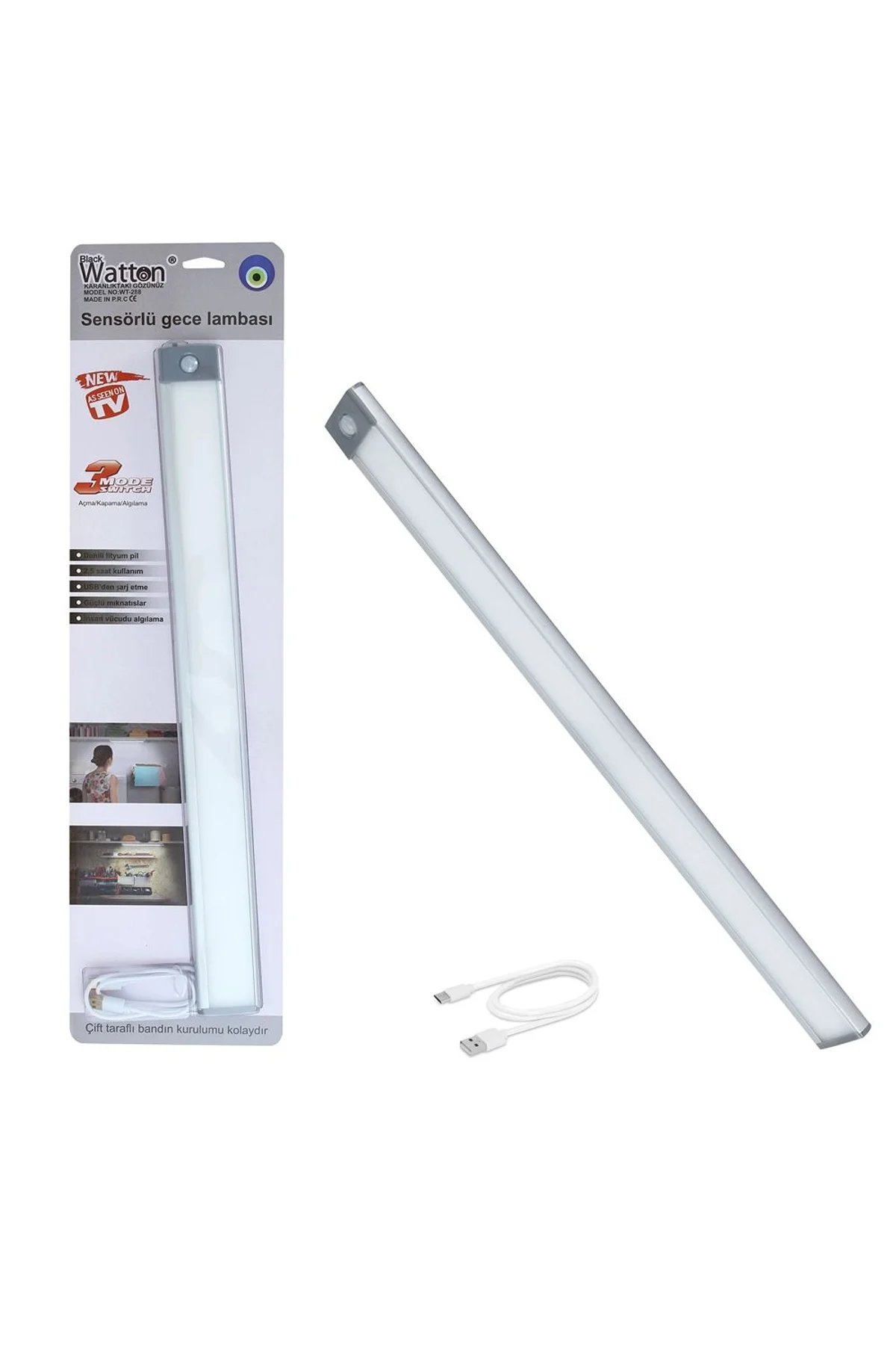 Sensörlü Şarjlı Dolap Lambası Wt-288 - Just Cheap Store Görsel 5