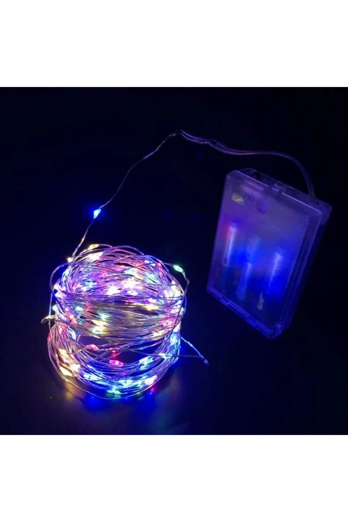 Gd967 Şerit Pilli Aydınlatma 5 Metre 50 Adet Rgb Peri Led