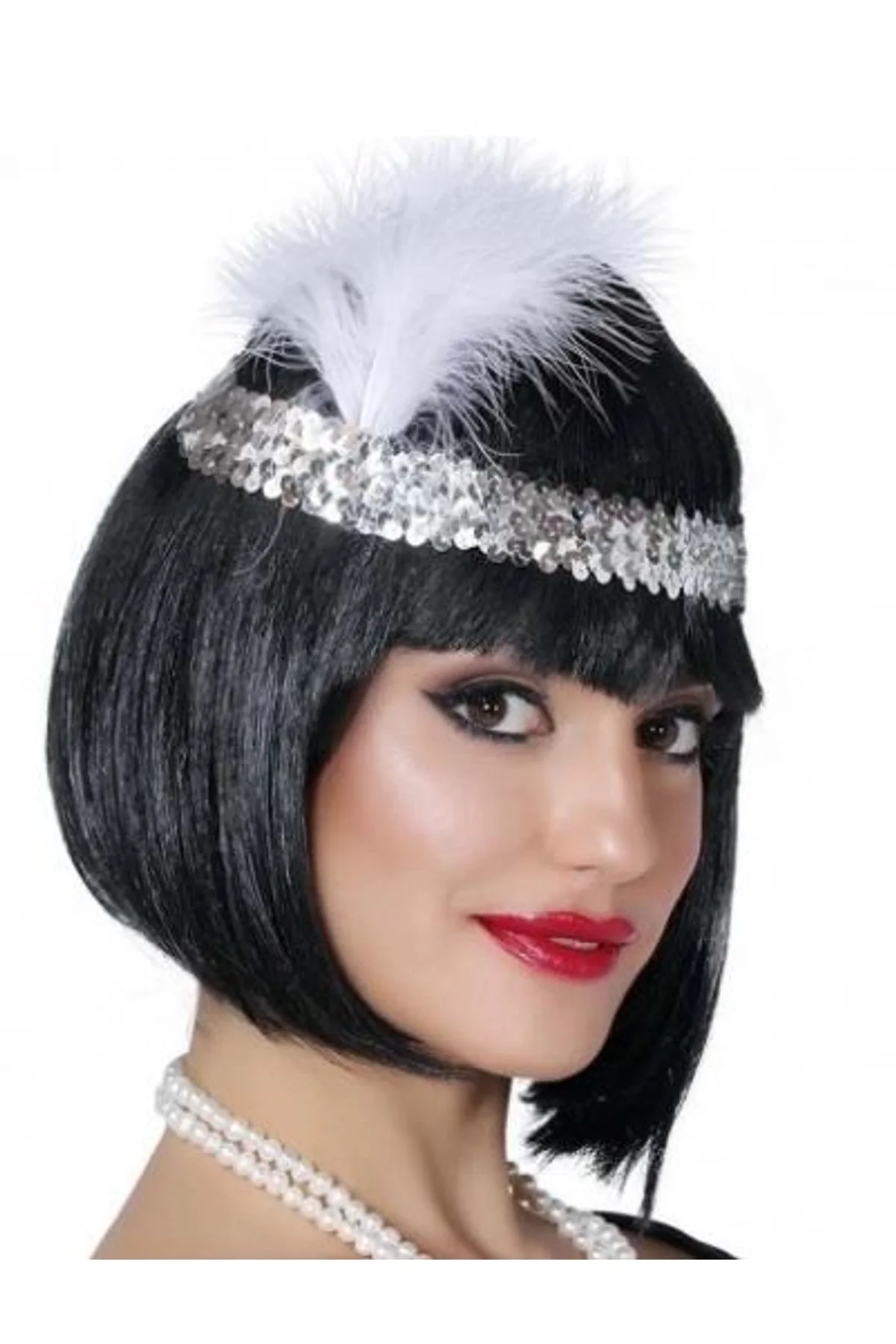 7039ler 8039ler Ve 9039lar Temalı Gümüş Renk Çarliston Saç Bandı