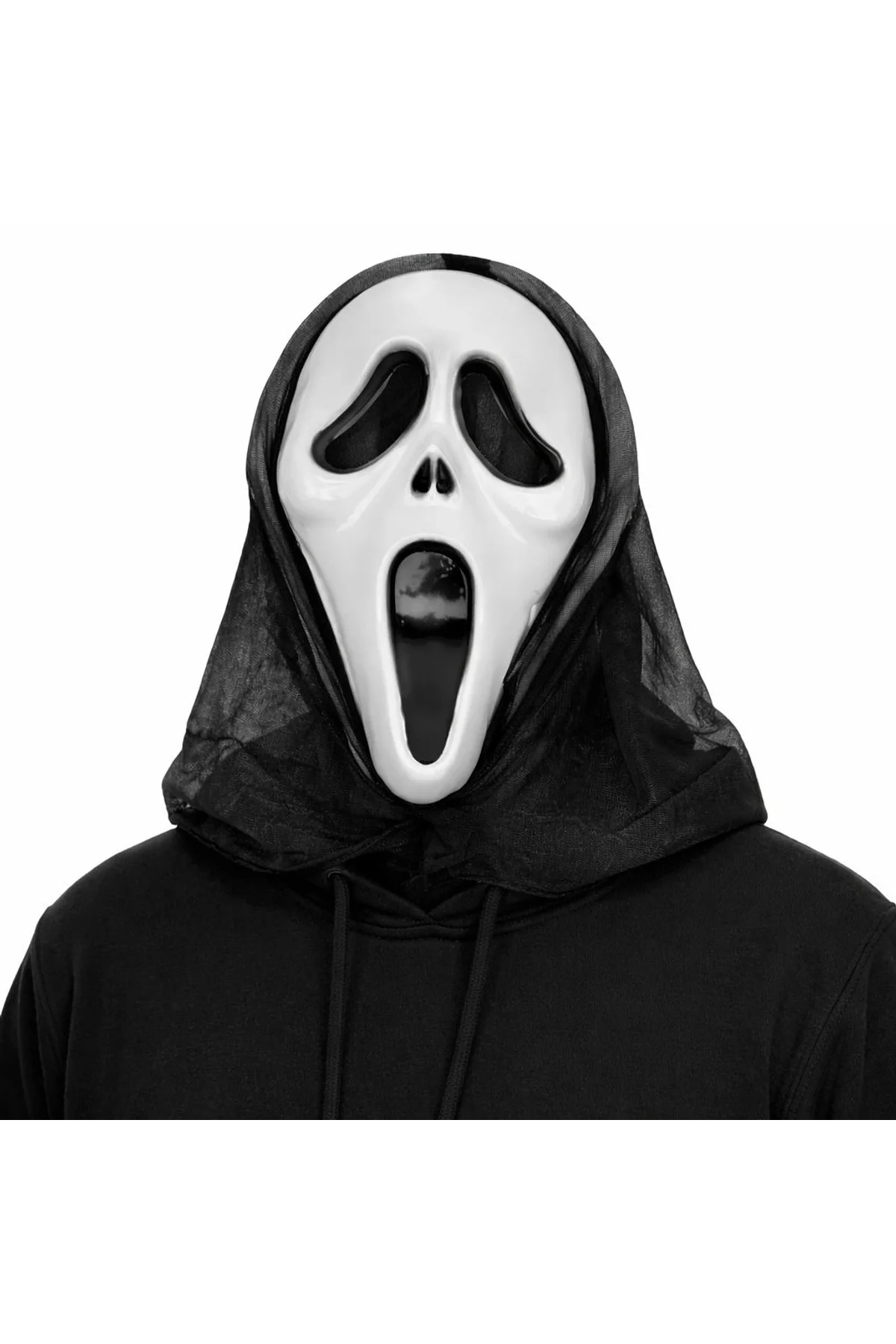 Kapşonlu Çığlık Maskesi Scream Maskesi - Hayalet Maskesi 33x21 Cm - Just Cheap Store Görsel 2