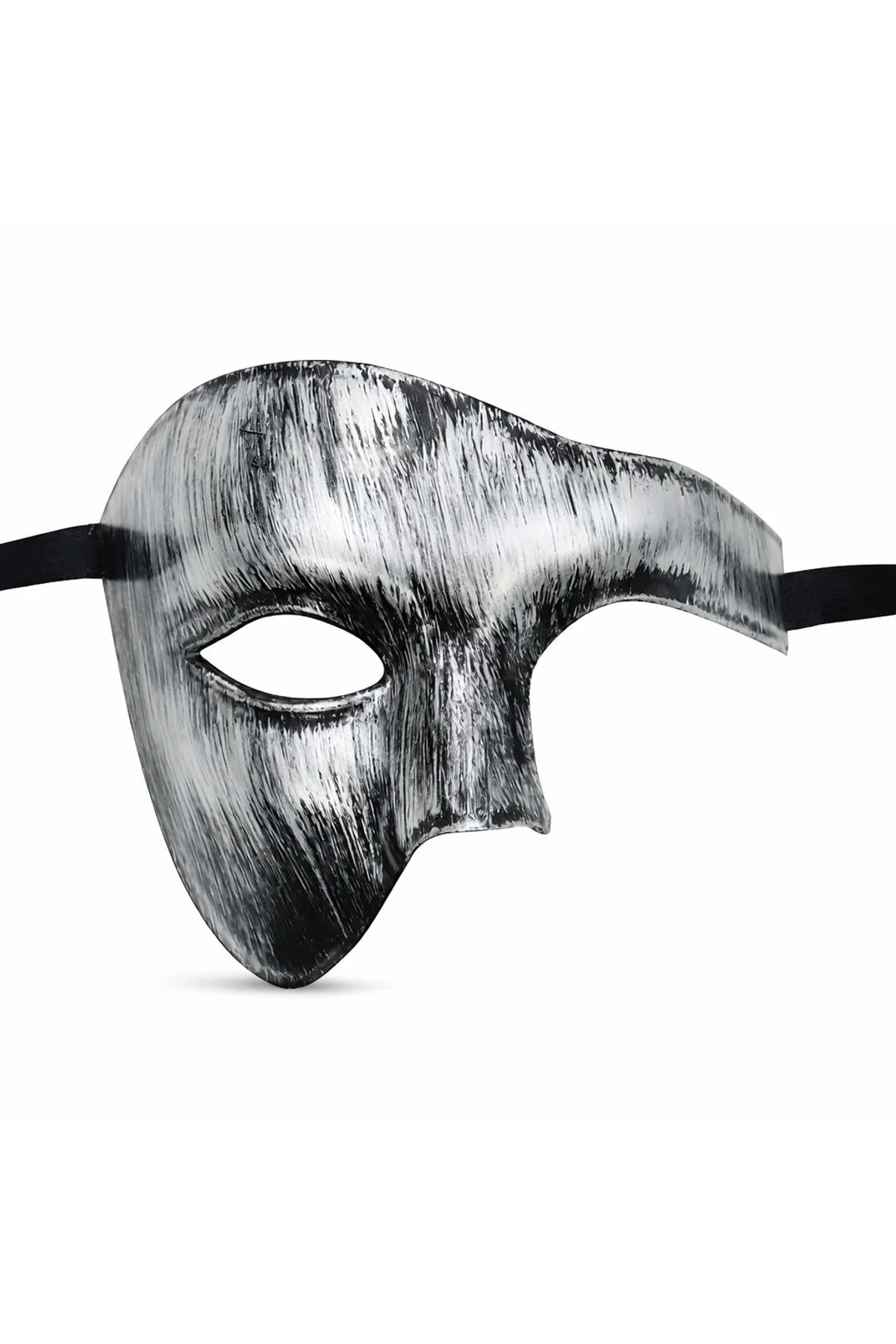 Antik Eskitme Gümüş Erkek Yarım Maske - Phantom Parti Balo Maskesi - Just Cheap Store Görsel 2