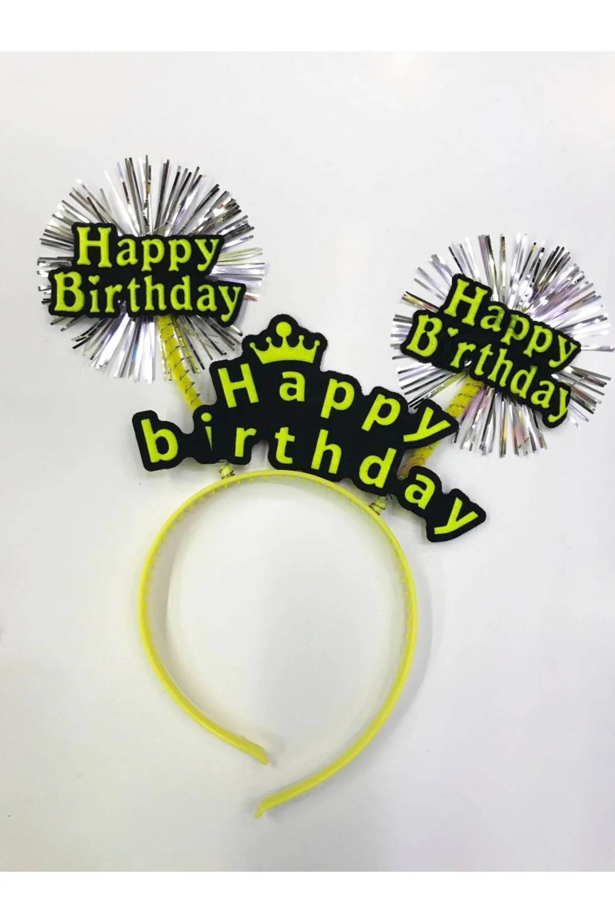 Happy Birthday Neon Renk Doğum Günü Tacı 12 Adet - Just Cheap Store Görsel 2