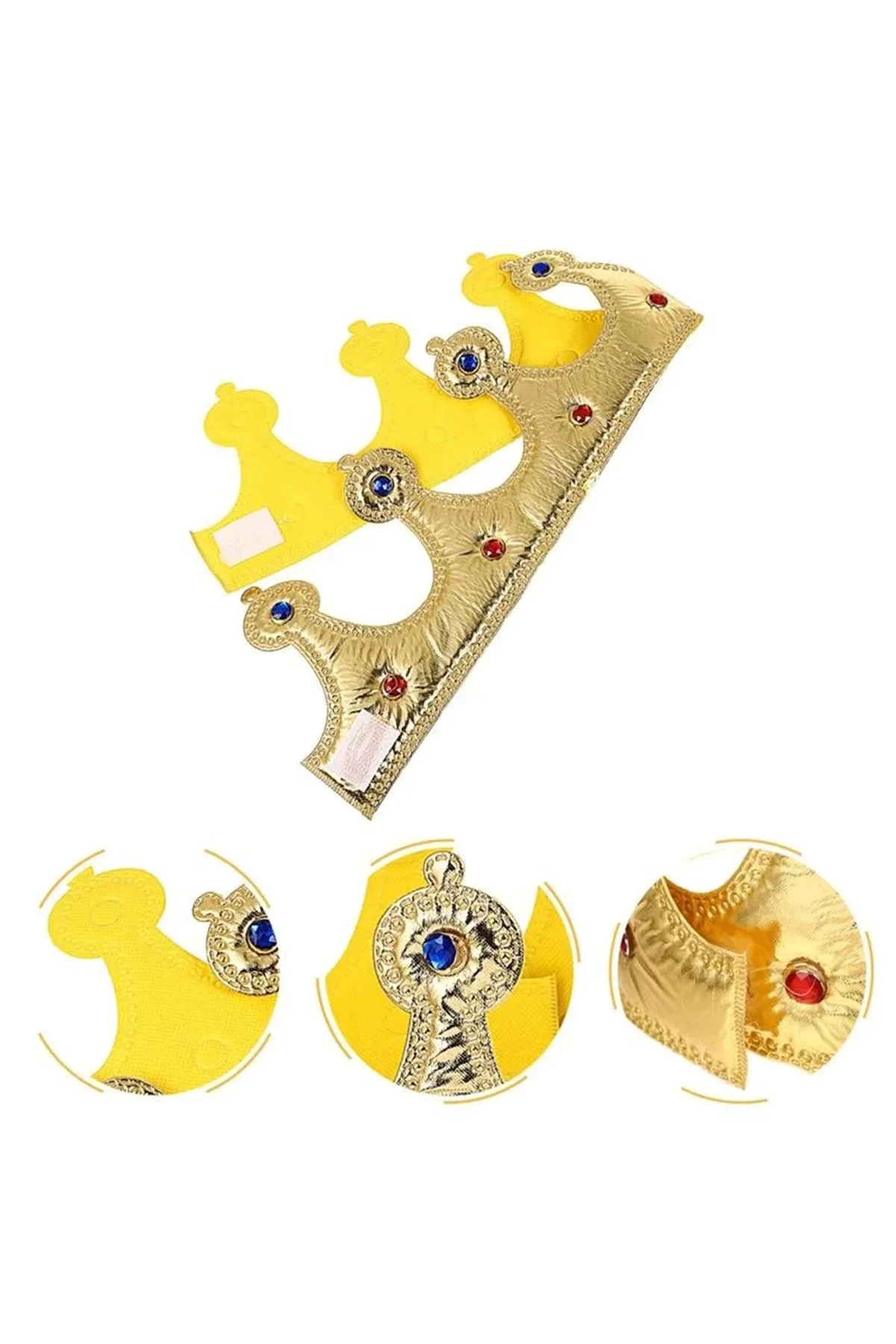 Altın Renk Eva Malzemeden İmal Çocuk Kral Tacı 57 Cm - Just Cheap Store Görsel 4