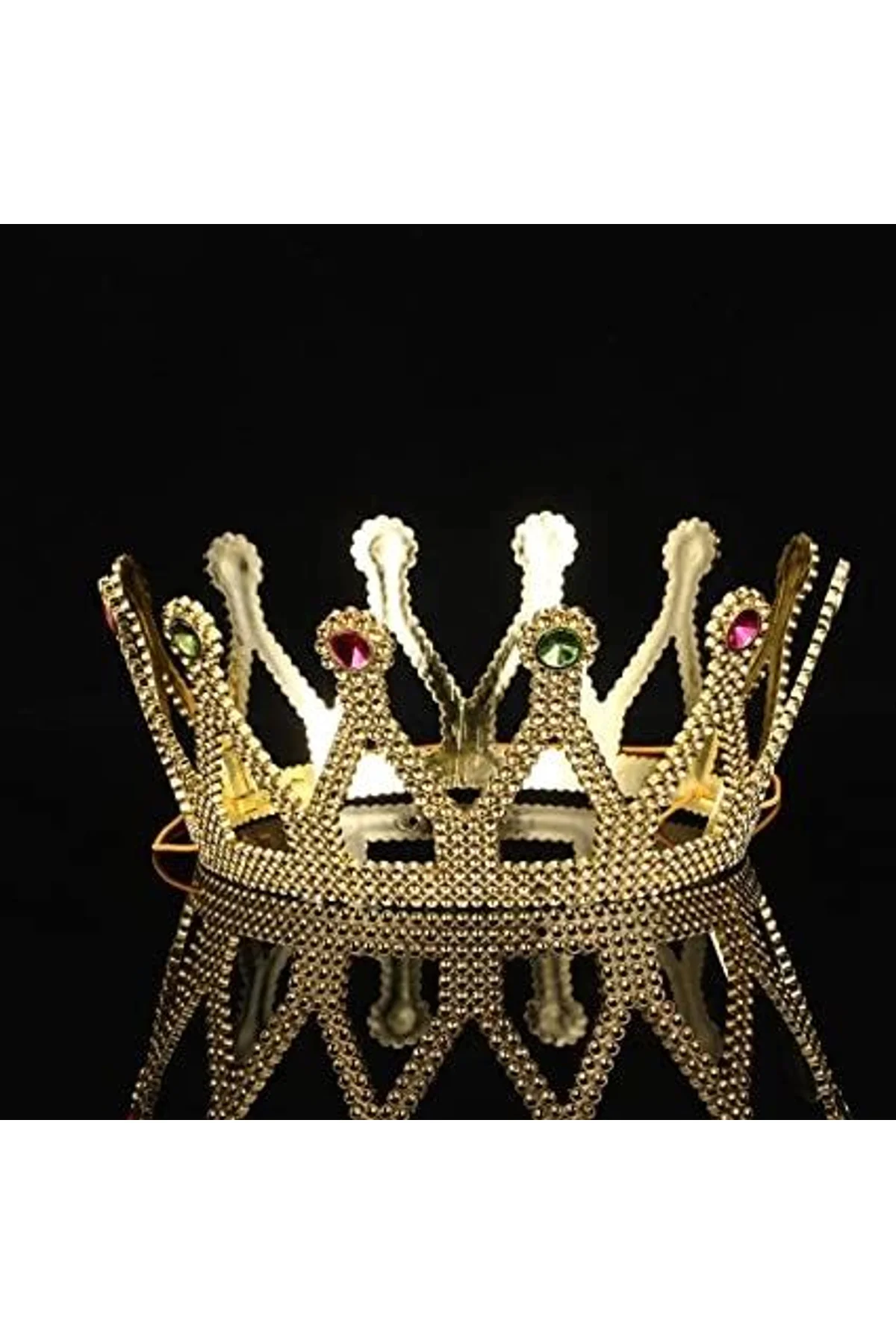 Rönesans Kostümlü Kraliyet Ortaçağ Altın Gold Kraliçe Prenses Tacı - Just Cheap Store Görsel 4