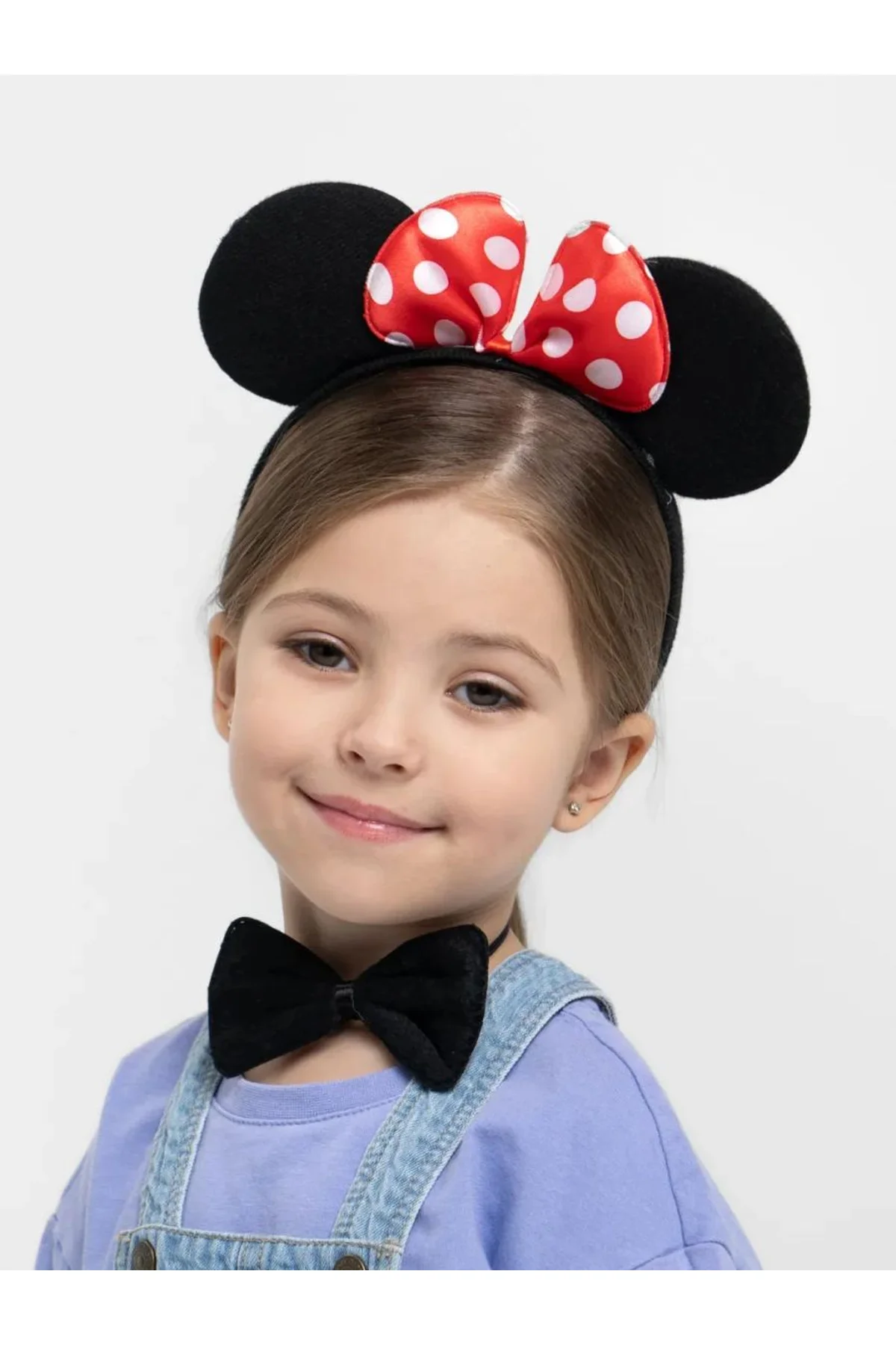 Minnie Mouse Kostüm Seti Taç Kuyruk Papyon Gösteri Seti