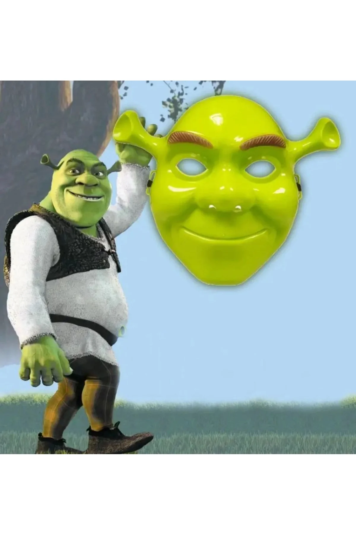 Yeşil Shrek Maskesi 21x25 Cm - Just Cheap Store Görsel 2