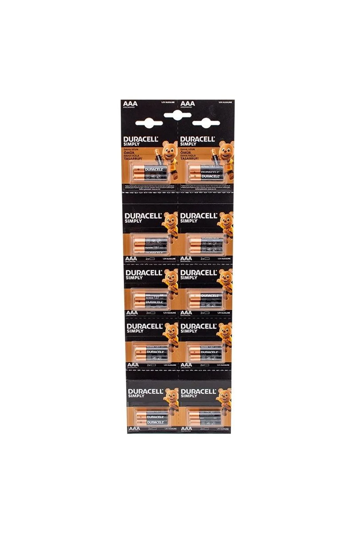 1.5v İnce Aaa 20'li Alkalin Pil Lr03/mn20