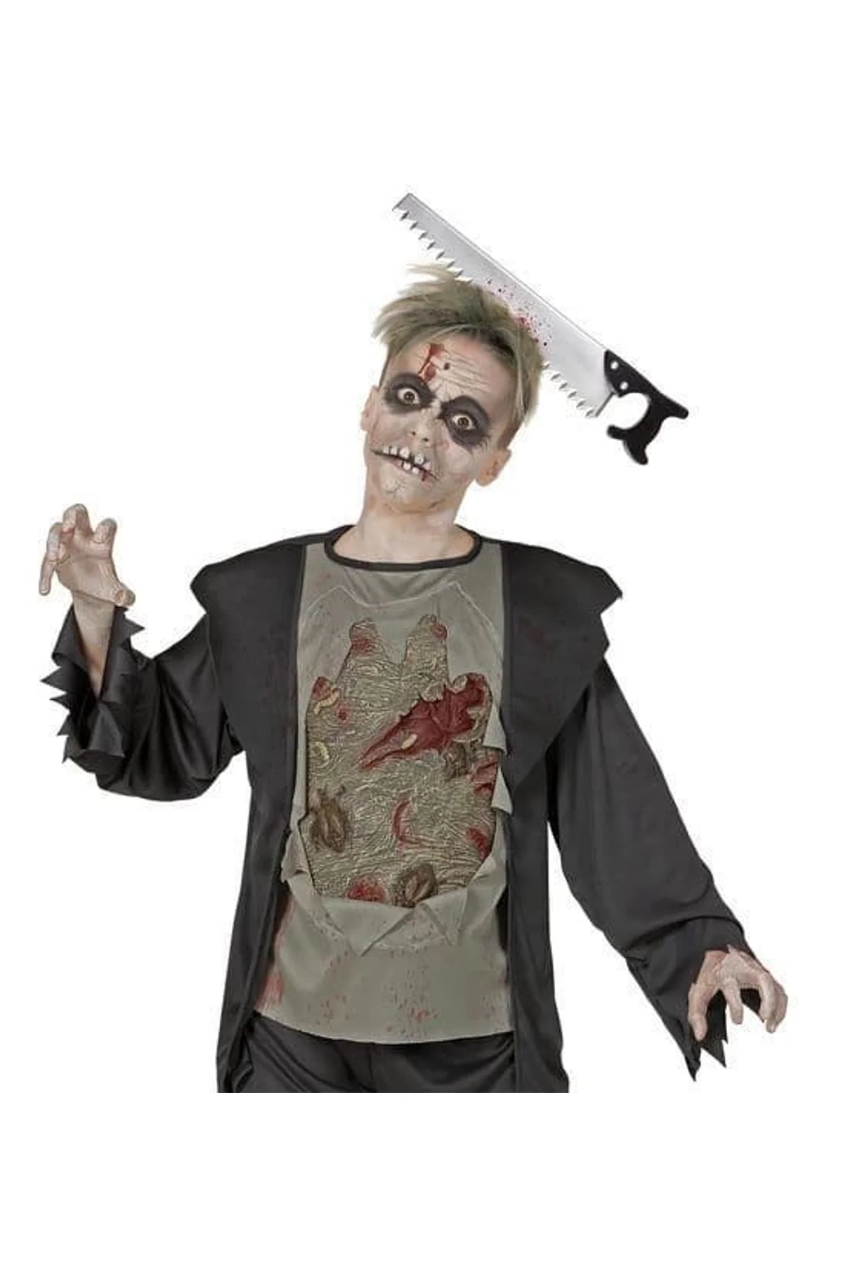Kafaya Saplanmış Halloween Kanlı Testere Şaka Tacı - Just Cheap Store Görsel 4