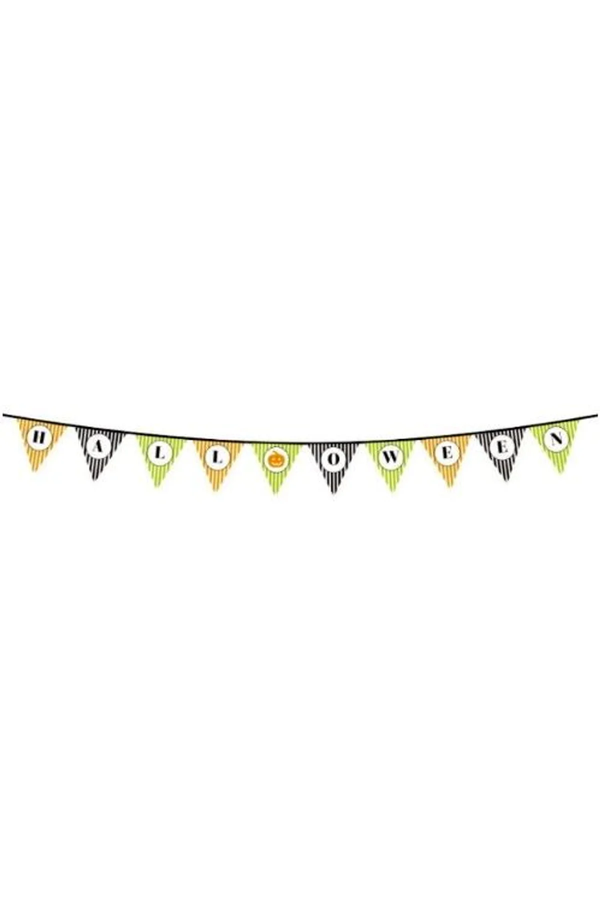 Cadılar Bayramı Kabak Temalı Halloween Yazılı Banner Süs Flama 3 Metre - Just Cheap Store Görsel 2