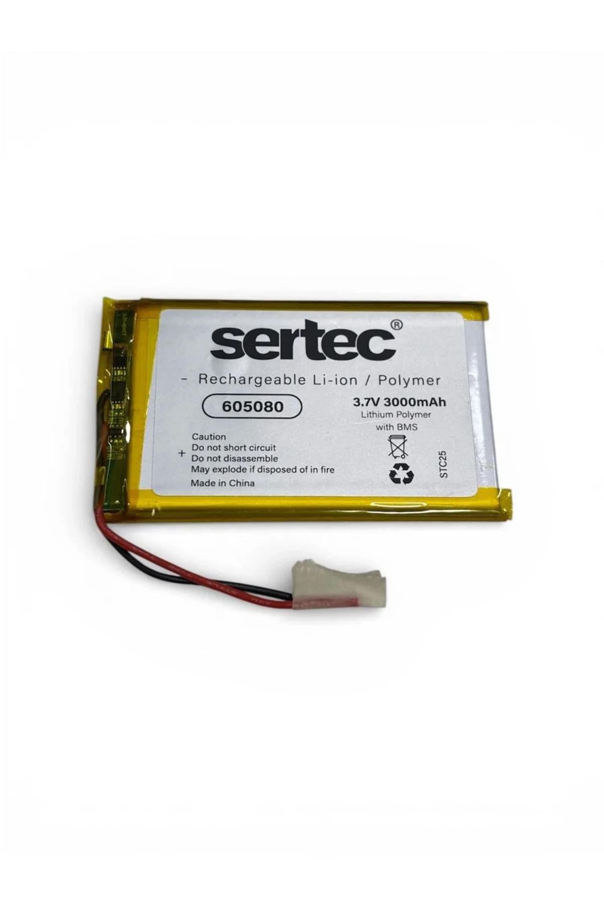 Sertec 605080 3.7v 3000 Mah Li-polymer Pil (devreli/1.5a)