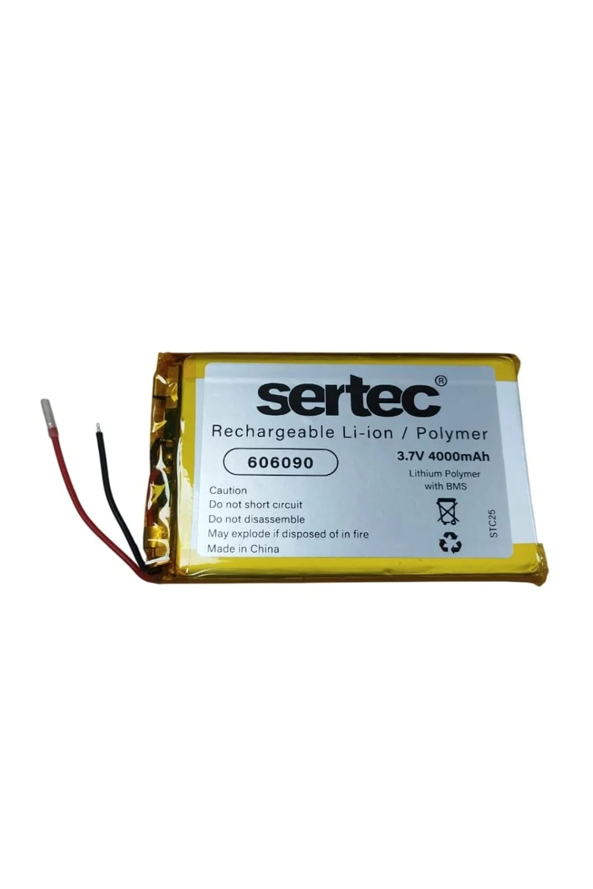Sertec 606090 3.7v 4000mah Li-polymer Pil (devreli/1.5a)