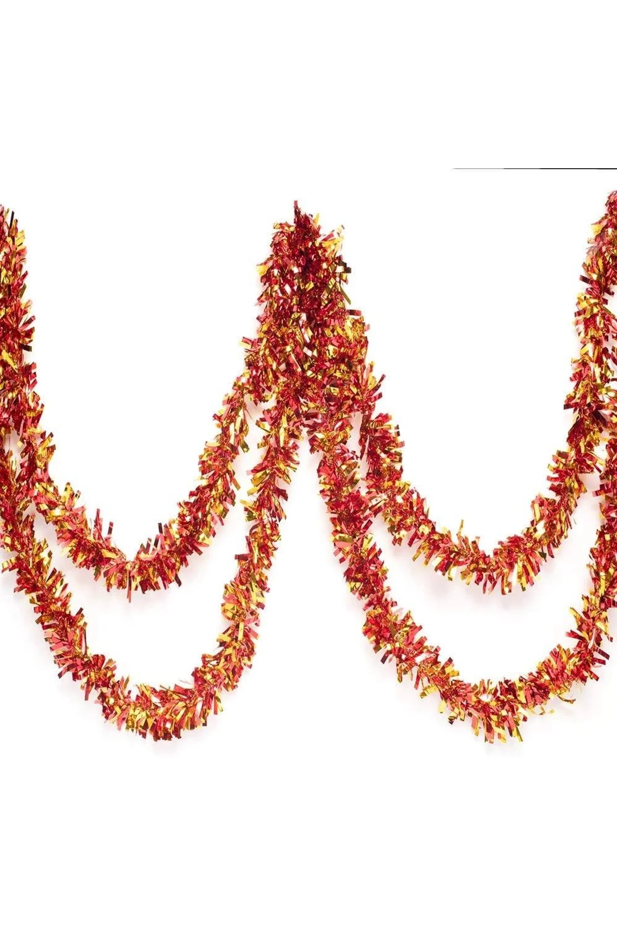 Kırmızı Altın Renk 4 Cm Genişlik Garland Çift Renk Sim Süs 180 Cm - Just Cheap Store Görsel 3
