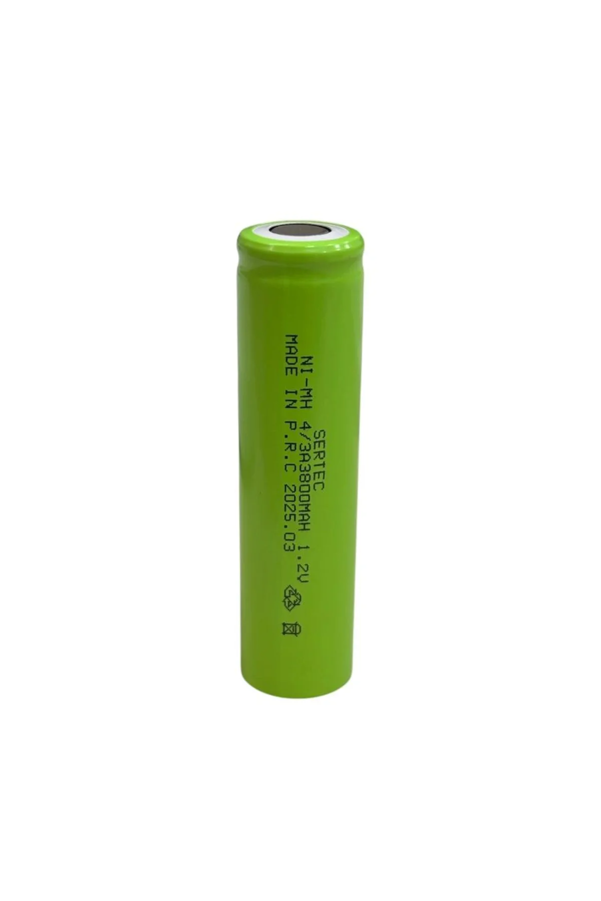 Sertec - 1.2v 3800 Mah - 4/3a - Ni-mh Şarjlı Pil - (başsız / Flat Head)