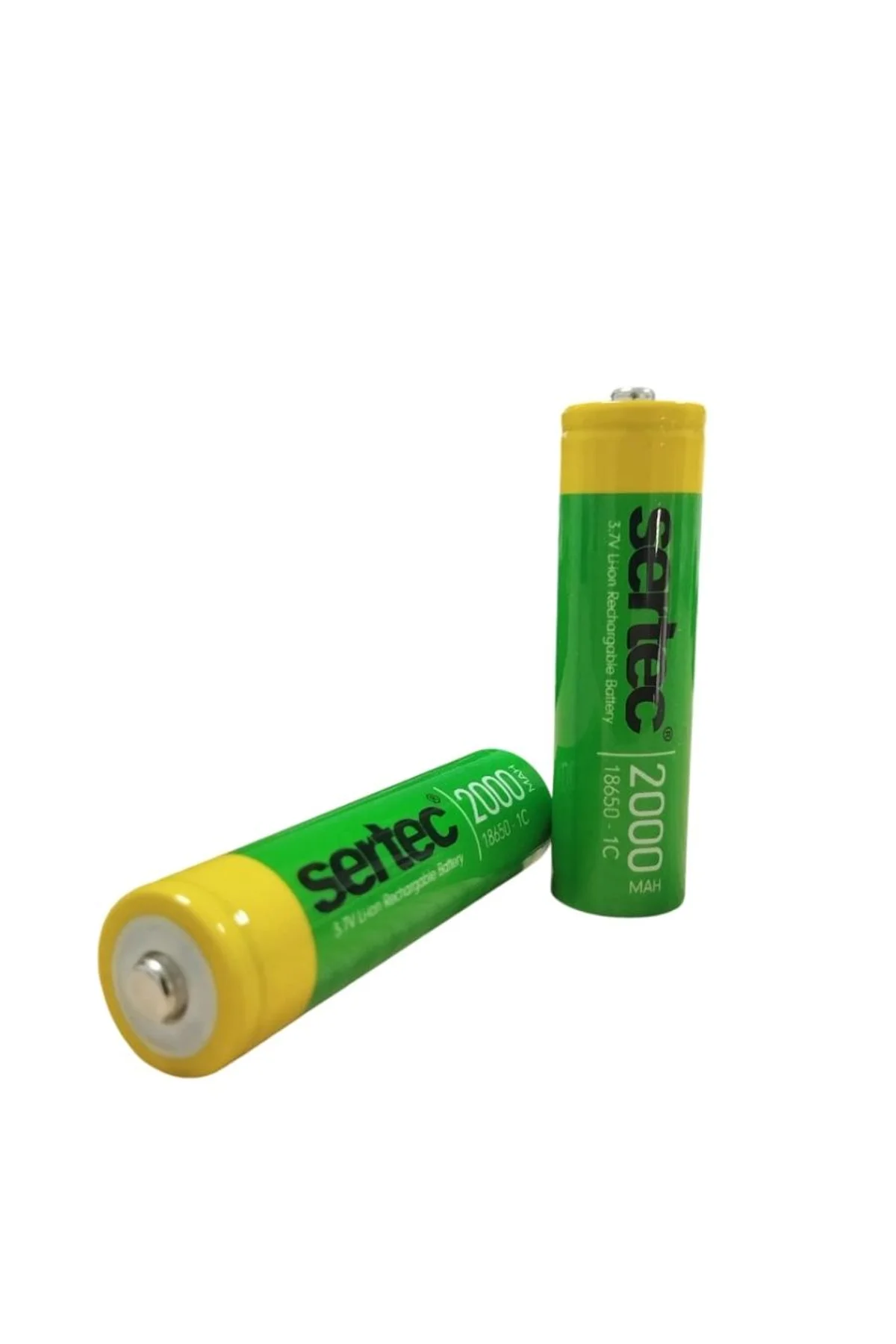 Sertec 18650 3.7v 2000 Mah 1c Li-ion Şarjlı Pil Başlı