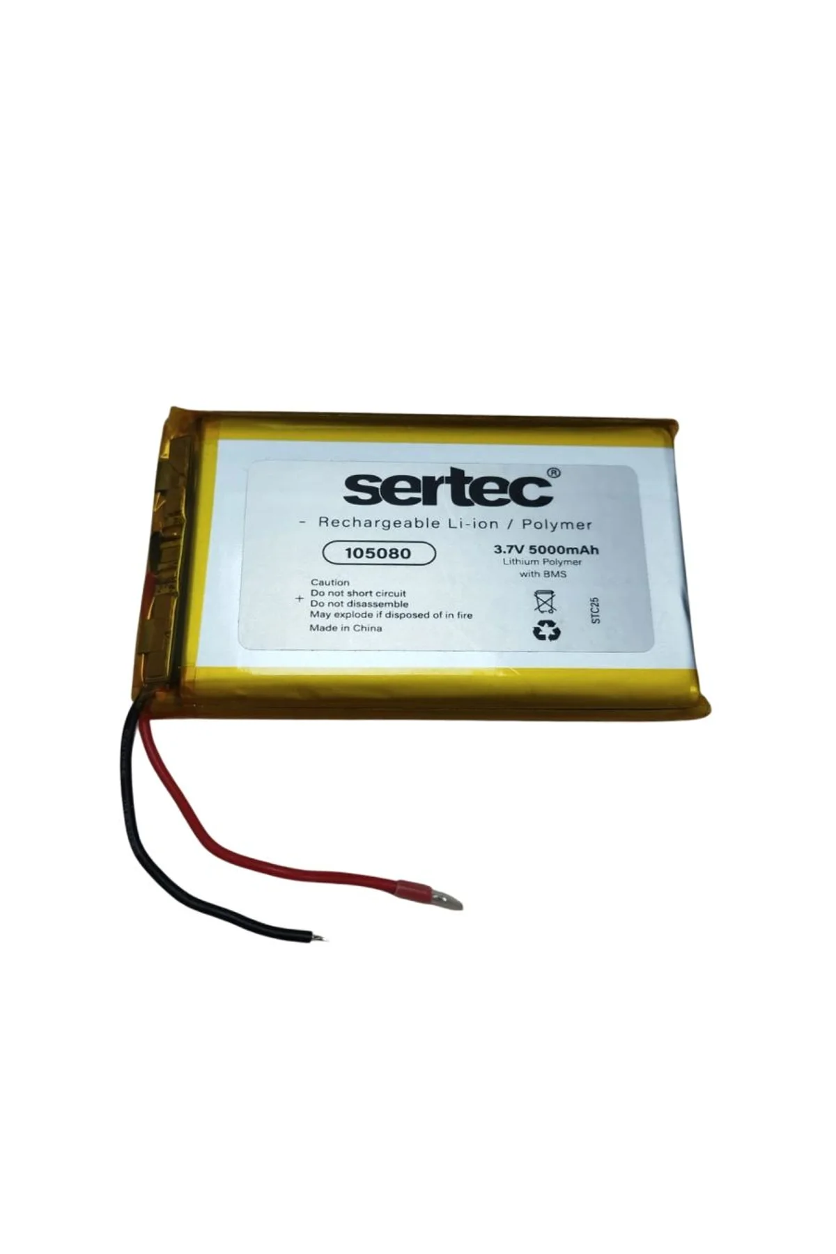 Sertec 105080 3.7v 5000 Mah Li-polymer Pil (devreli/1.5a)