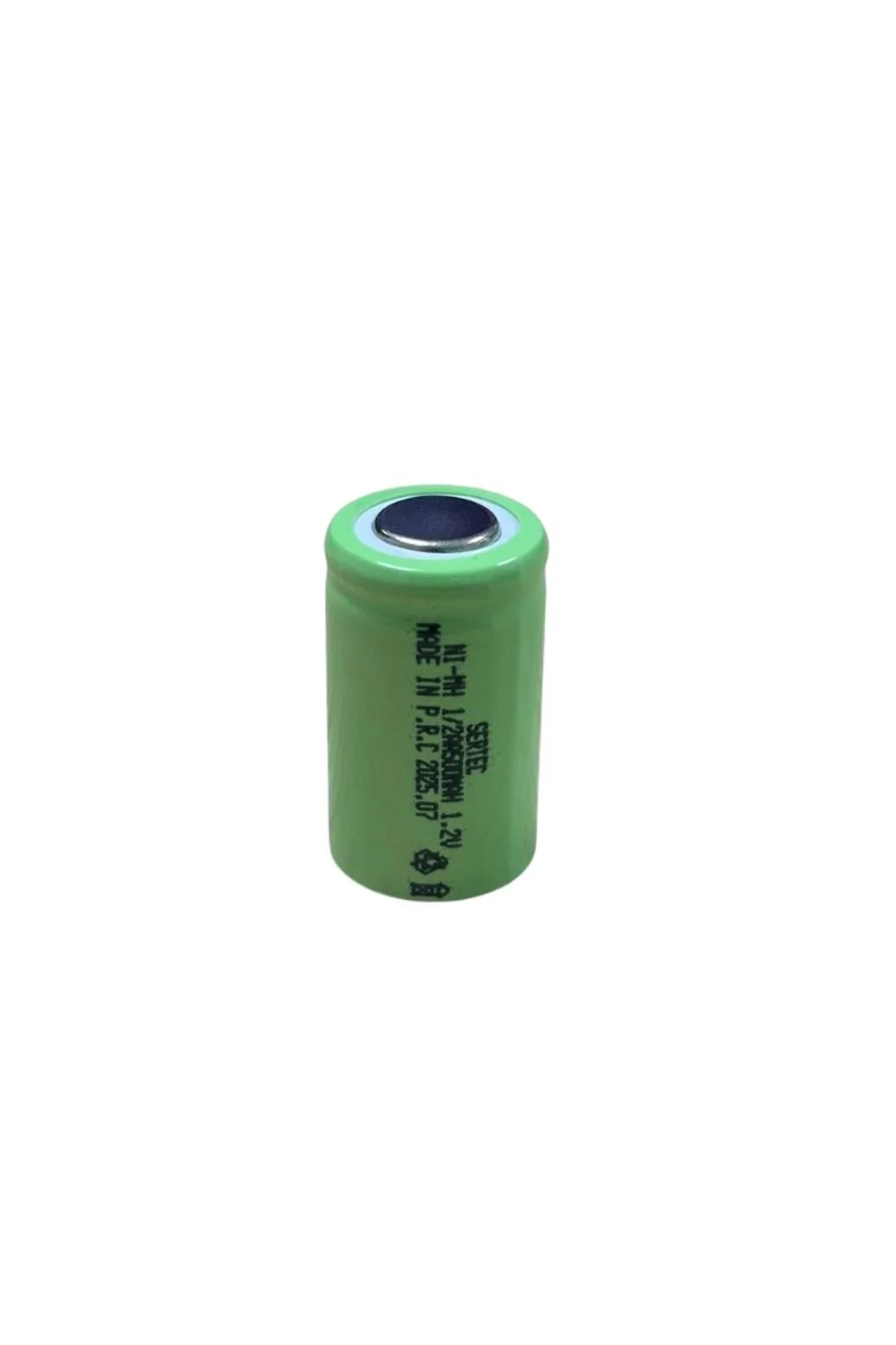 Sertec - 1.2v 500 Mah - 1/2aa - Ni-mh Şarjlı Pil - (başsız / Flat Head)