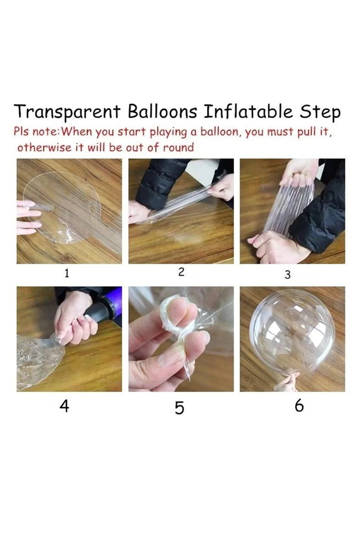 Kırmızı Simli Yuvarlak Şeffaf Balon 24 İnç - Just Cheap Store Görsel 3
