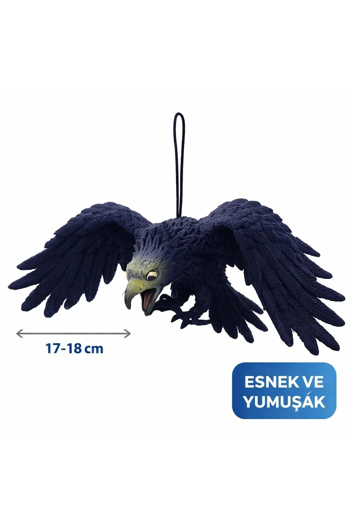 Asılabilir Lateks Kartal Dekor Süsü Siyah 17-18 Cm