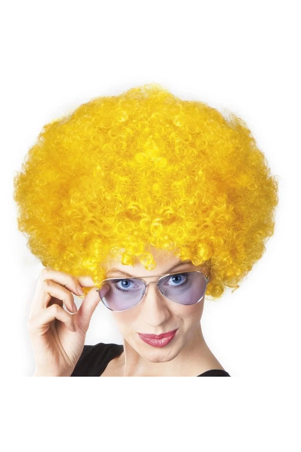 Sarı Renk Kıvırcık Afro Bonus Peruk - Just Cheap Store Görsel 2