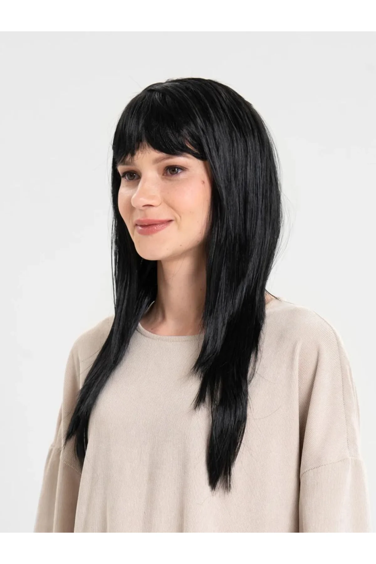 Siyah Renk Uzun Parti Peruğu - Just Cheap Store Görsel 3