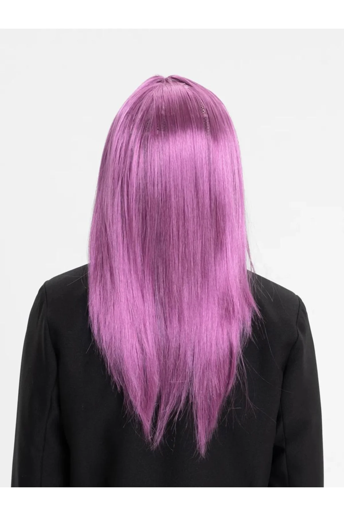 Rose Pembe Renk Düz Kesim Uzun Parti Peruğu Takma Saç - Just Cheap Store Görsel 2