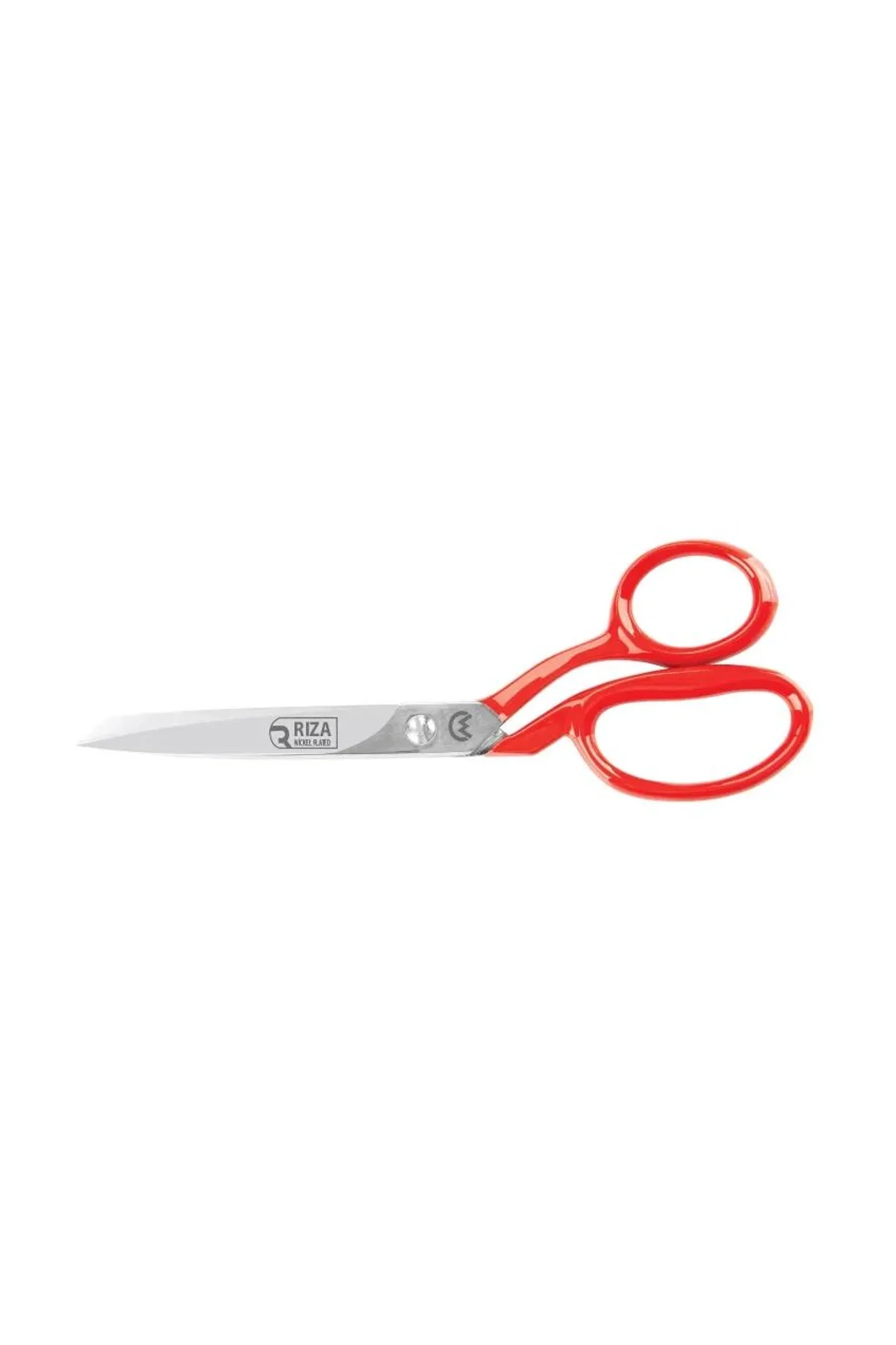 3257-7 Tekstil / Yatık Konfeksiyon Makası No: 7 İnç / 17,78 Cm - Nikel Kaplama, Kırmızı Saplı, Mikro