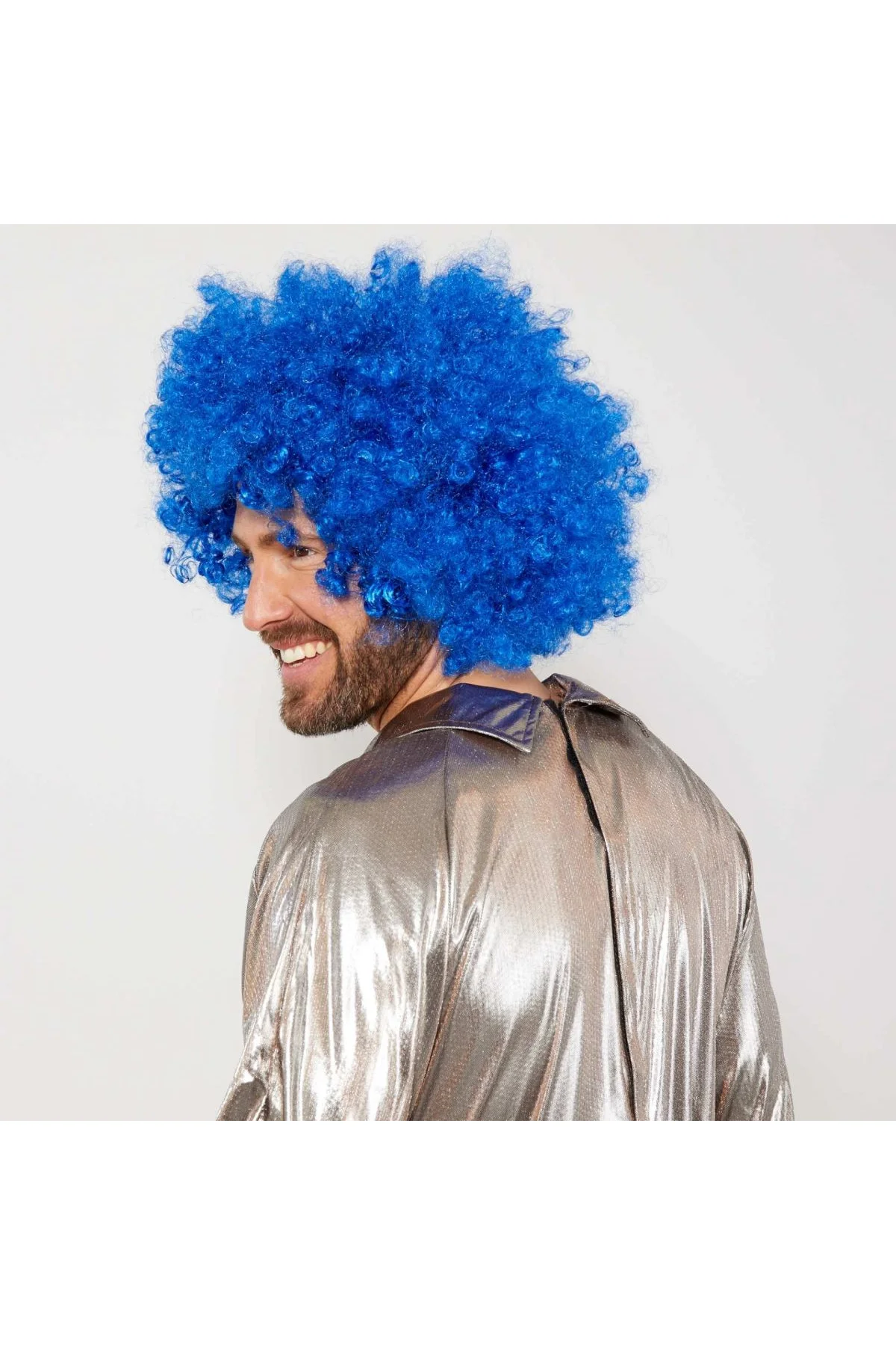 Mavi Renk Kıvırcık Afro Bonus Peruk - Just Cheap Store Görsel 3