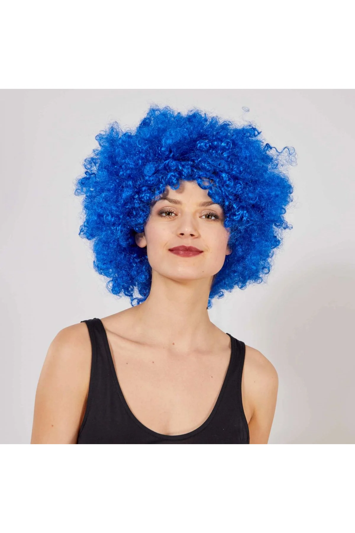 Mavi Renk Kıvırcık Afro Bonus Peruk - Just Cheap Store Görsel 2