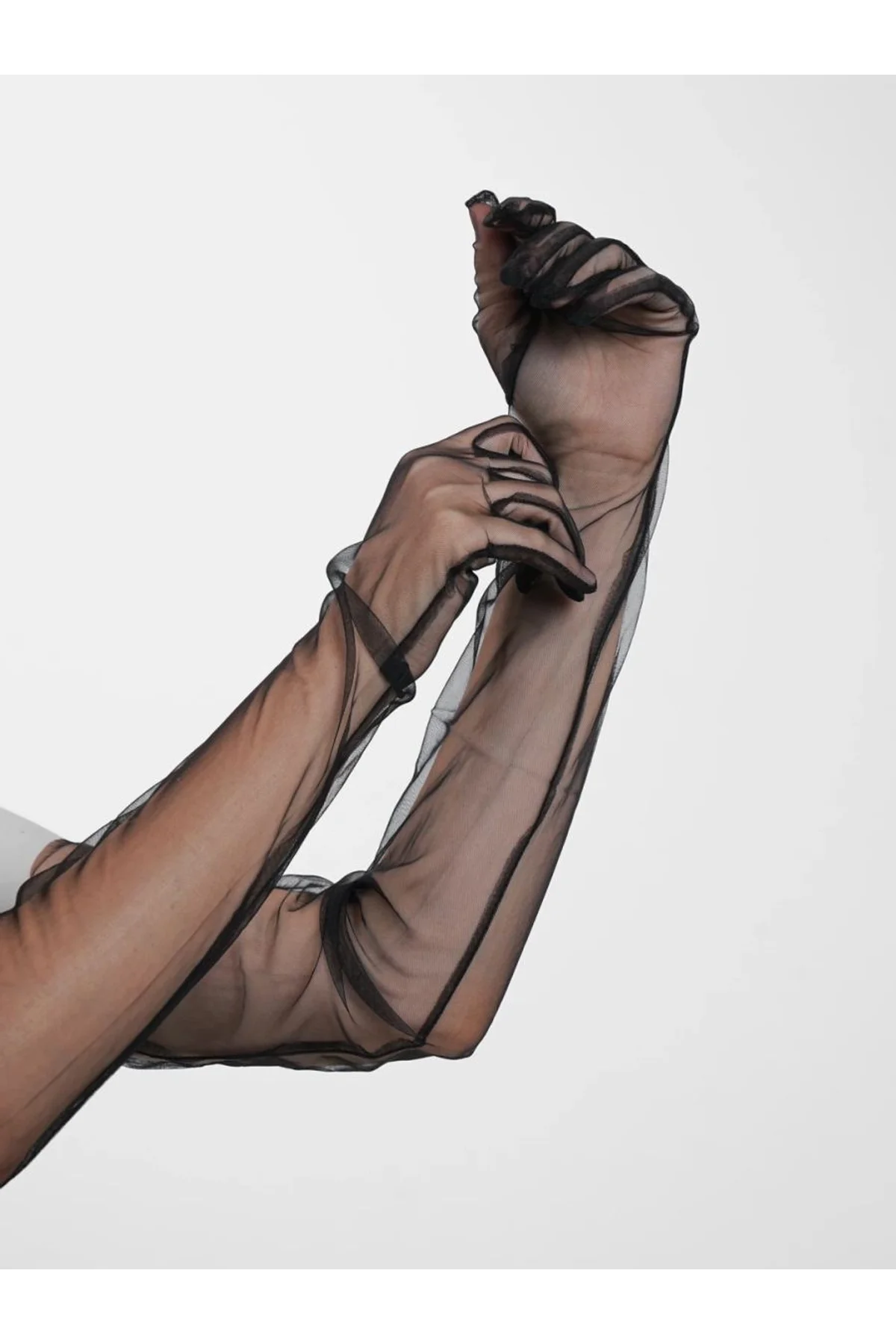 Uzun Boy Likralı Siyah Renk Yetişkin Mega Tül Eldiven 53 Cm - Just Cheap Store Görsel 5