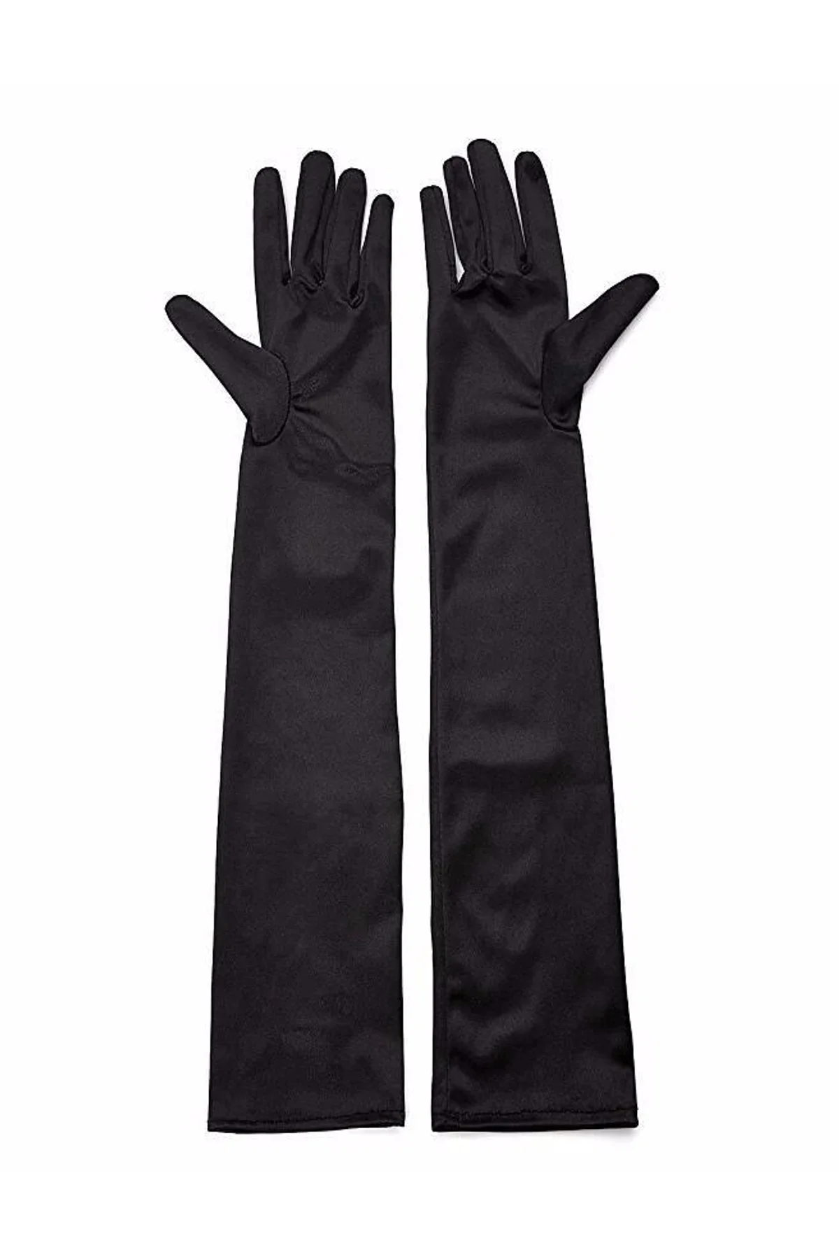 Siyah Renk Likralı Dirseğe Kadar Uzun Kumaş Eldiven 40 Cm - Just Cheap Store Görsel 4