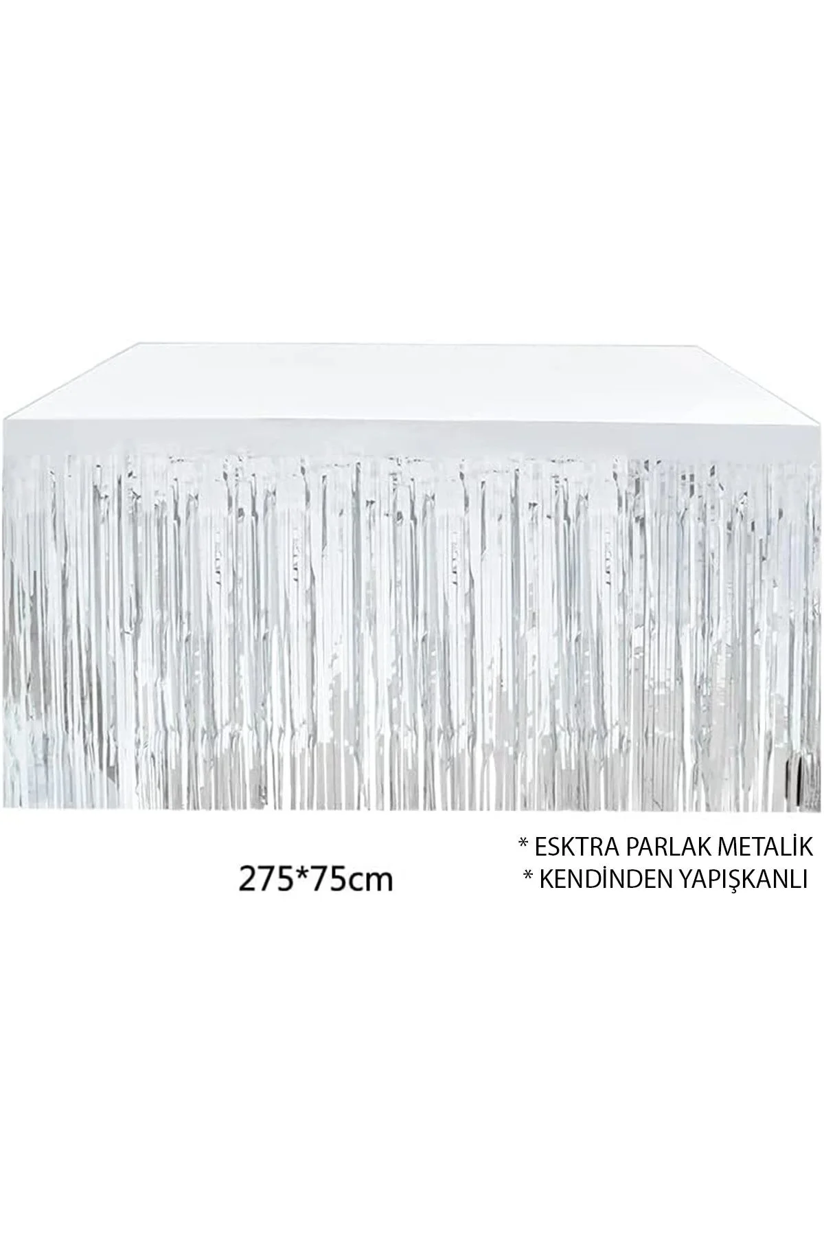 Gümüş Metalize Masa Eteği 275x75 Cm – Kendinden Yapışkanlı - Just Cheap Store Görsel 5