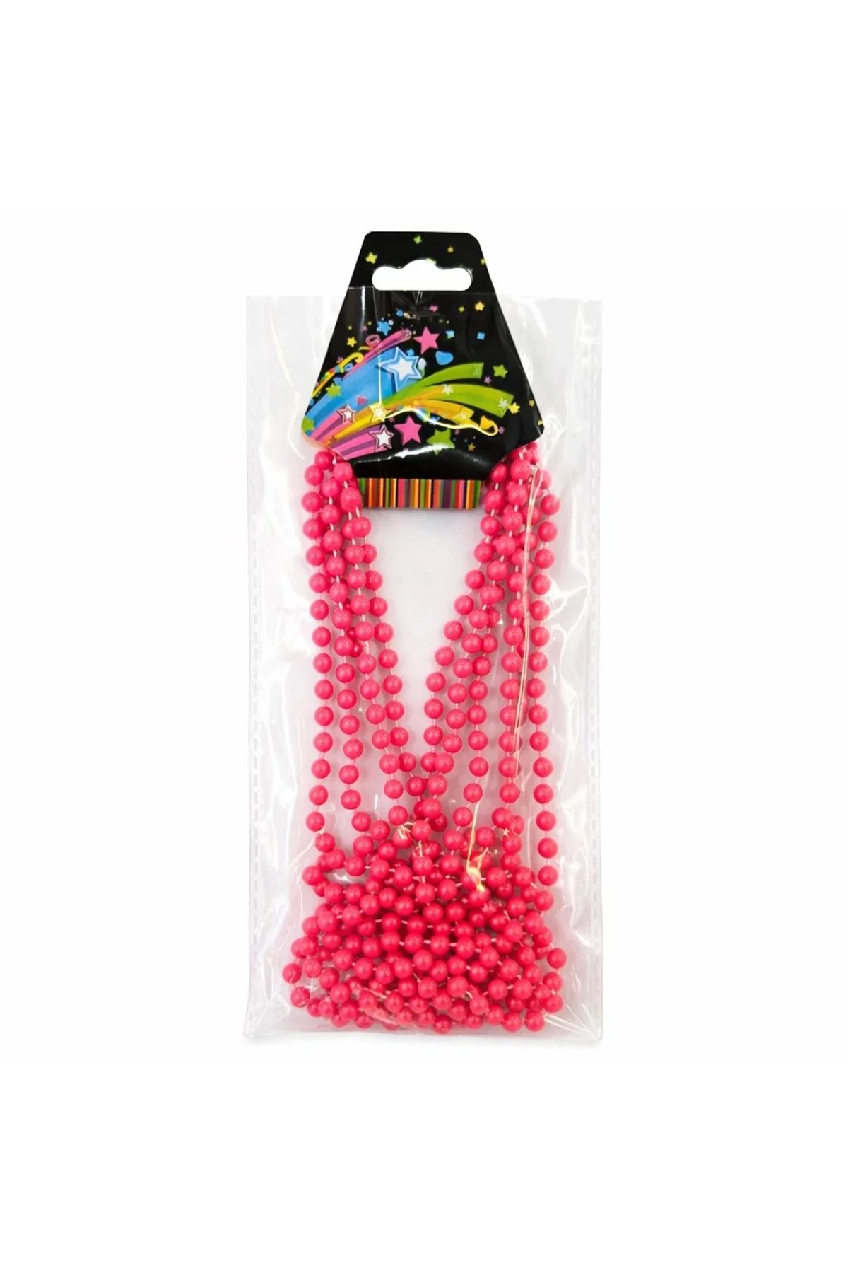Neon Pembe Boncuk Kolye 80 Cm – Retro 80’ler 90’lar Parti Aksesuarı - Just Cheap Store Görsel 2