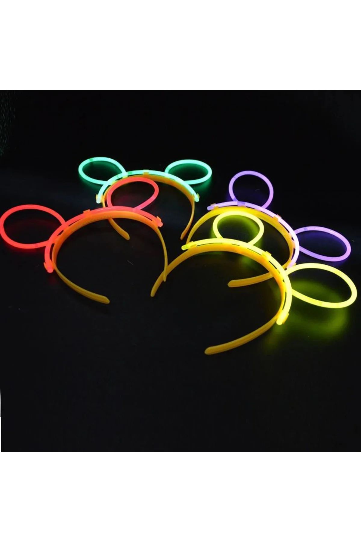 Glow Taç Fosforlu Taç Karışık Renk 12 Adet - Just Cheap Store Görsel 3