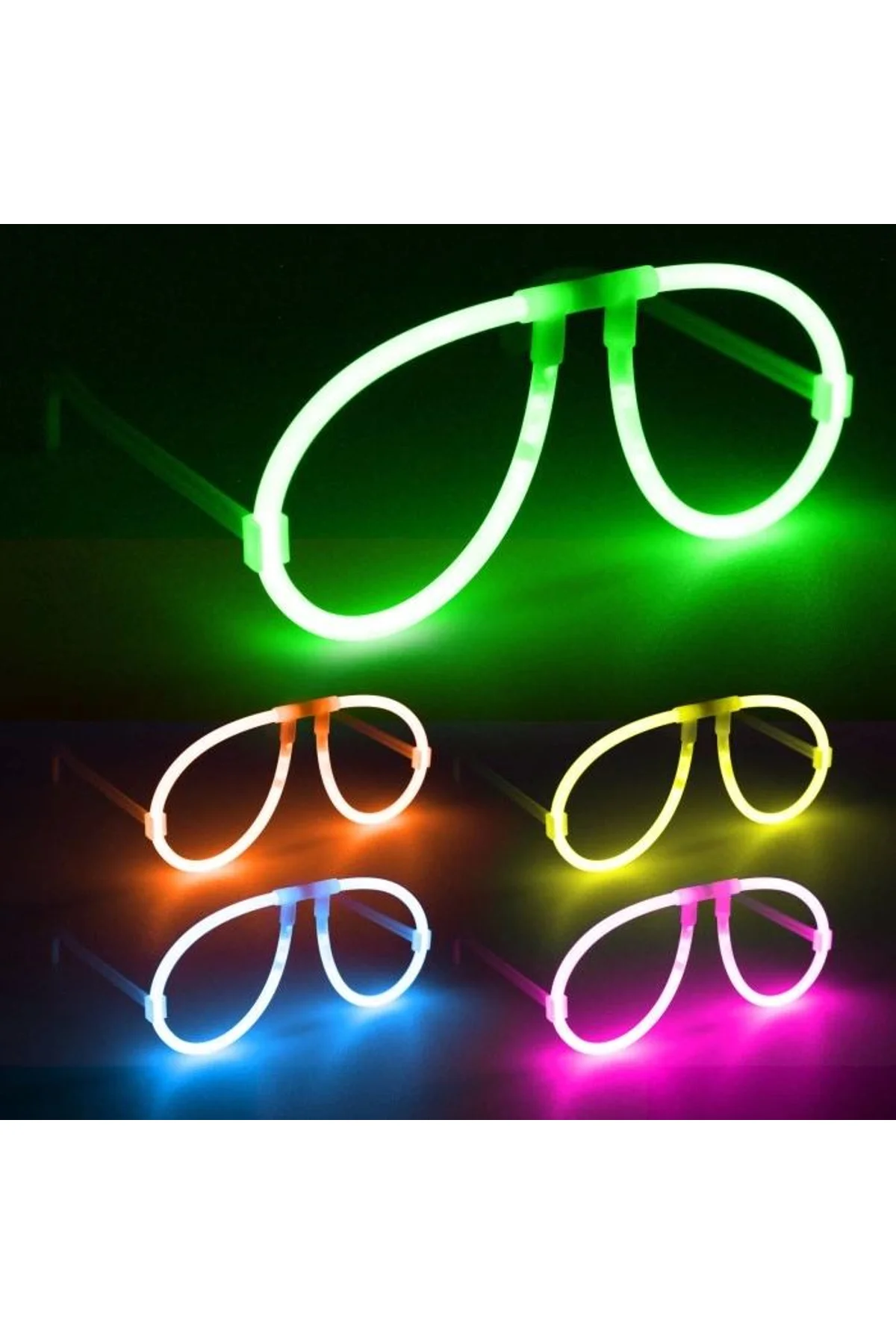 Neon Glow Fosfor Gözlük – Festival Parti (1239li Set)