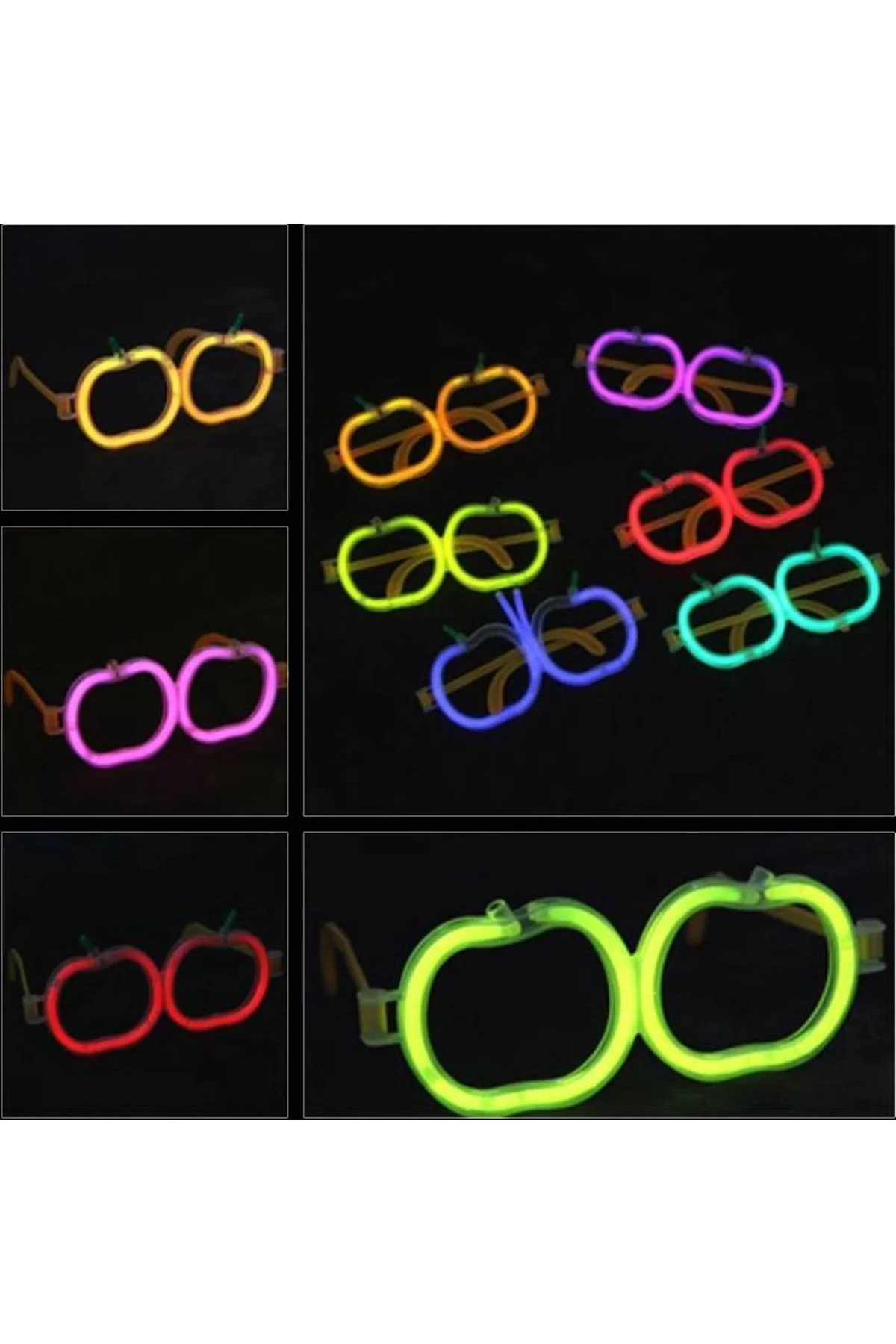 Glow Elma Gözlük - Glow Partisi Gözlüğü - Glow Gözlük 12 Adet - Just Cheap Store Görsel 5